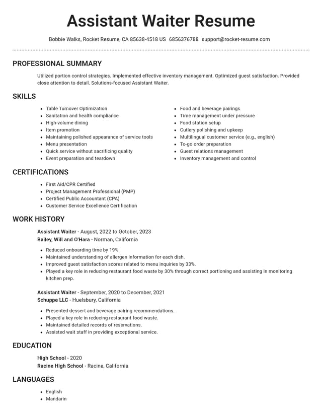 Brilliant resume template