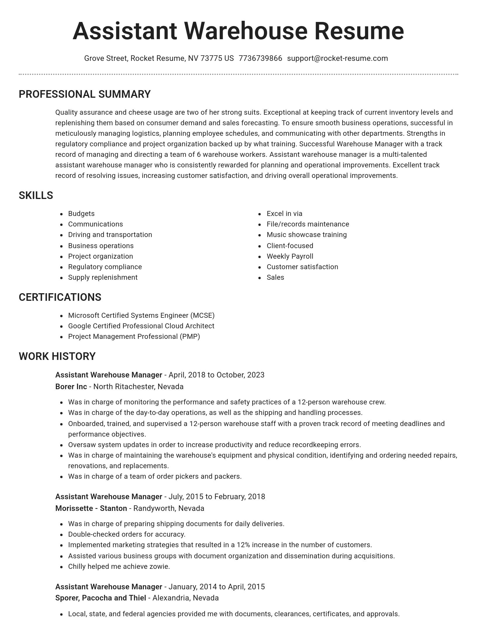 Brilliant resume template
