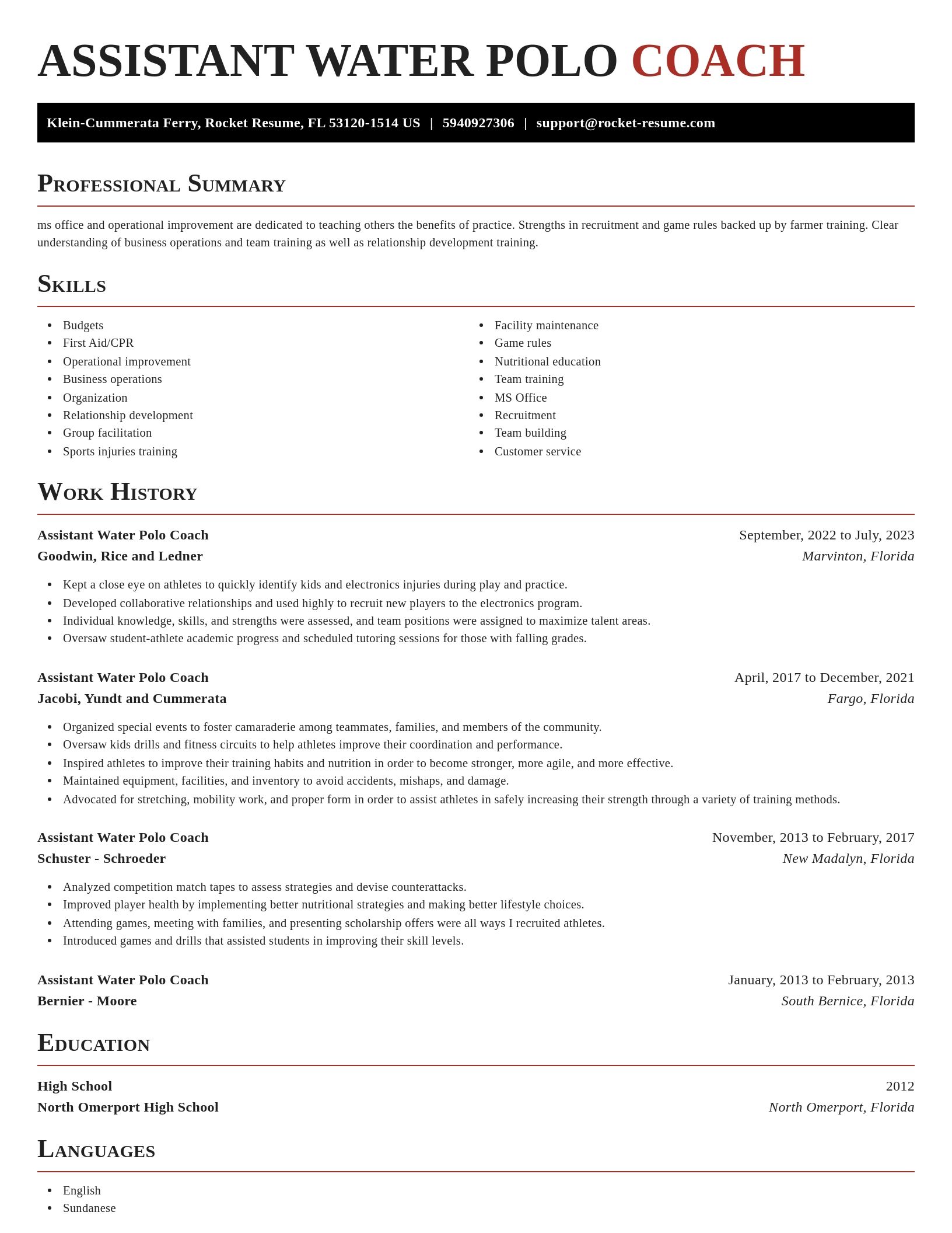 Exquisite resume template