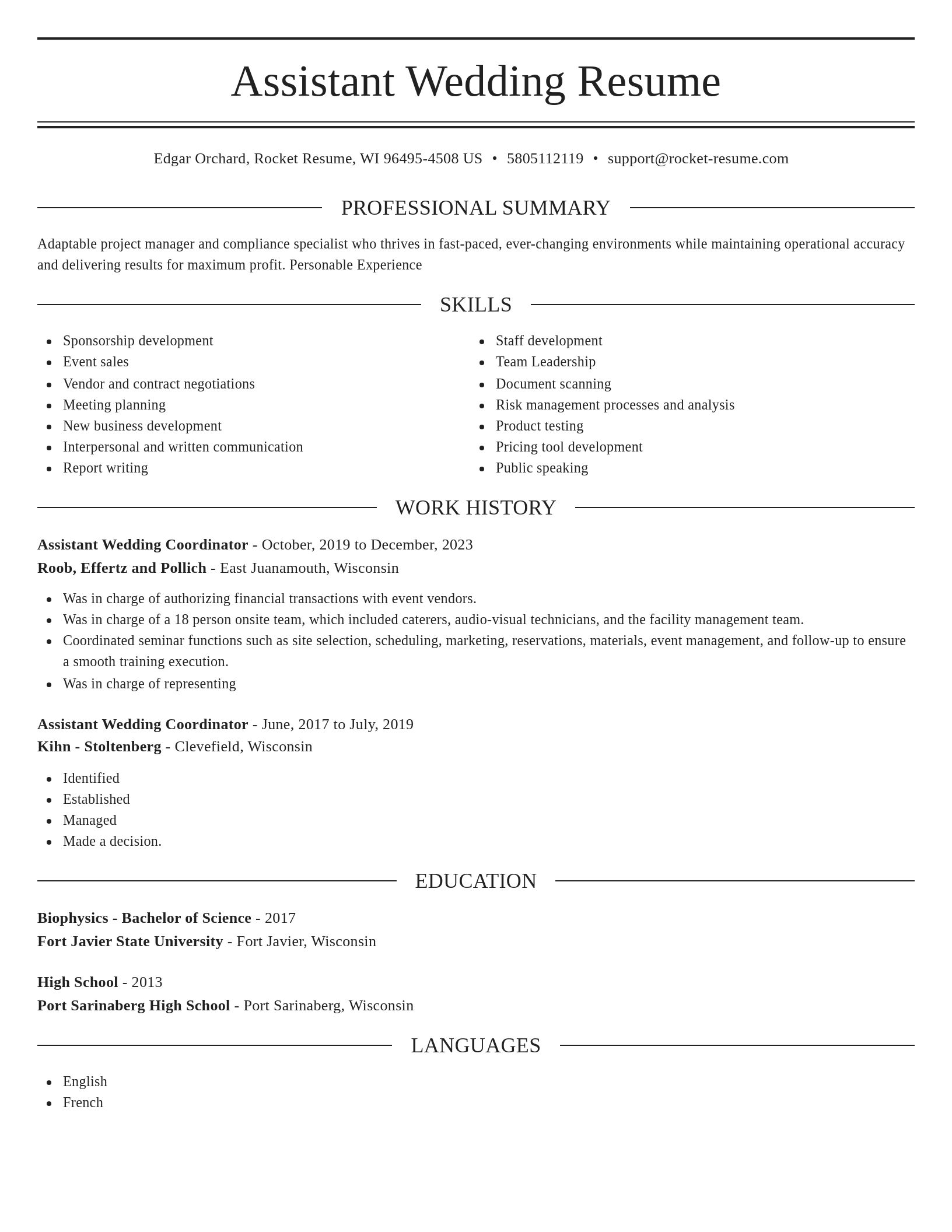 Elegant resume template