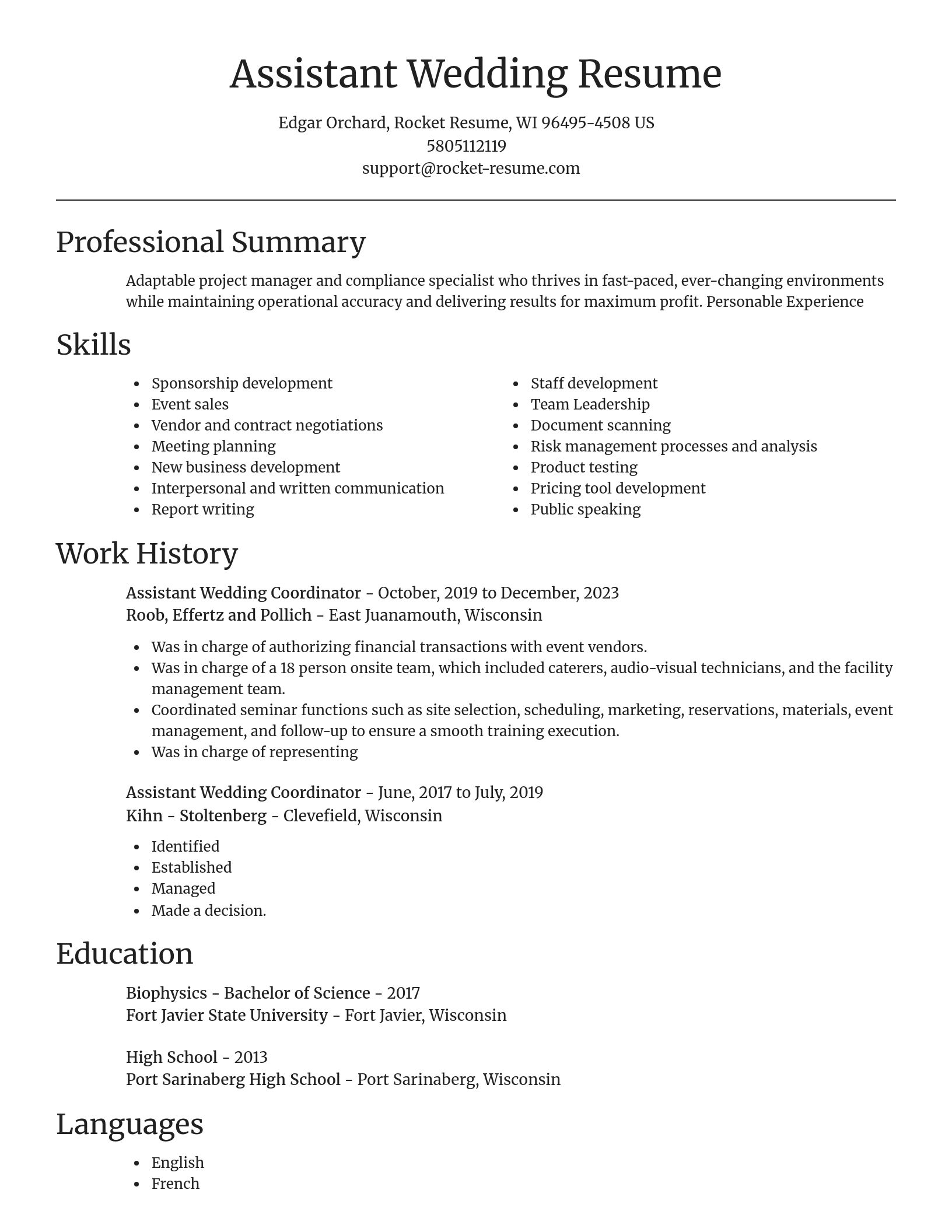 Focal Point resume template