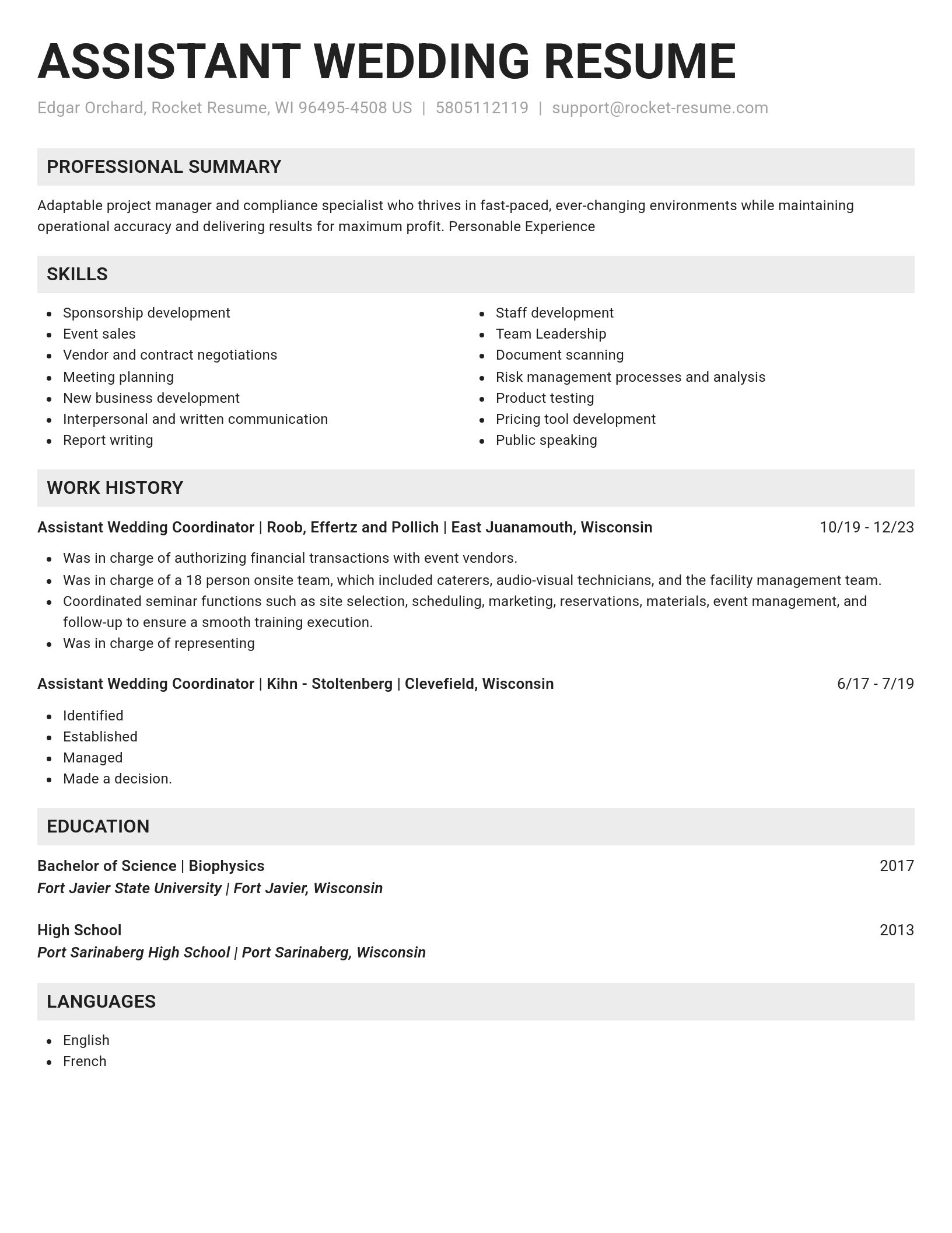 Genius resume template