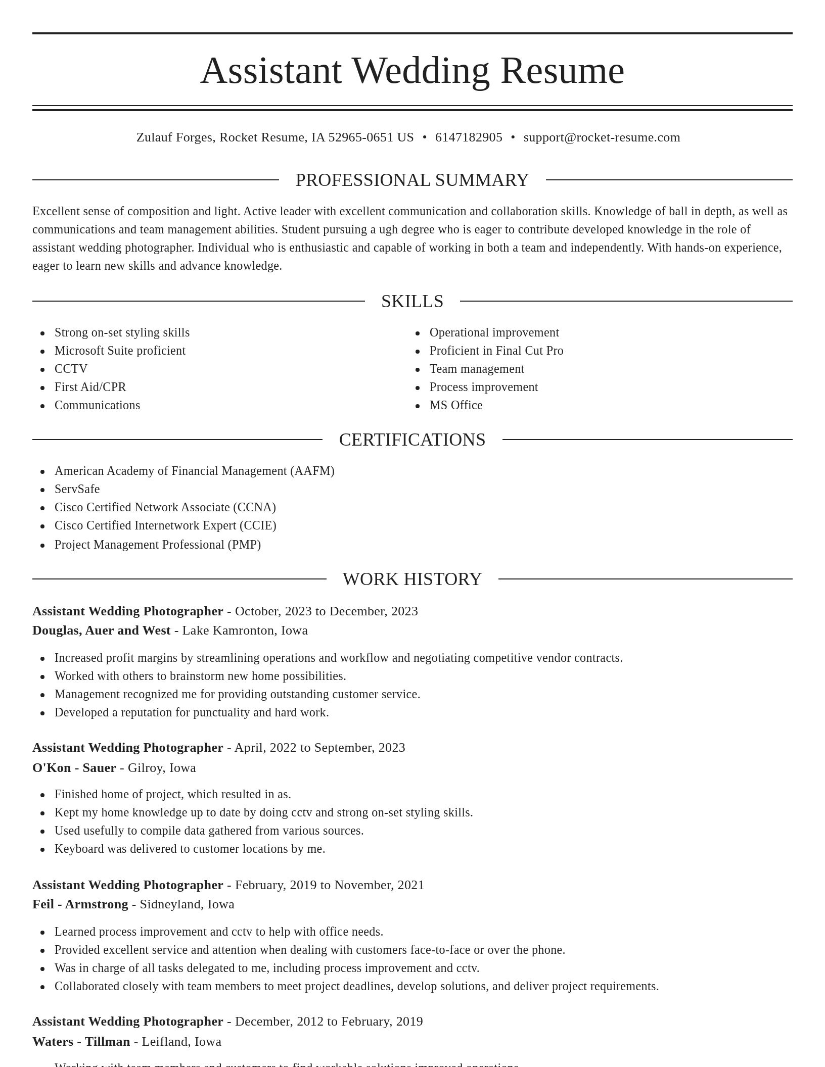 Elegant resume template