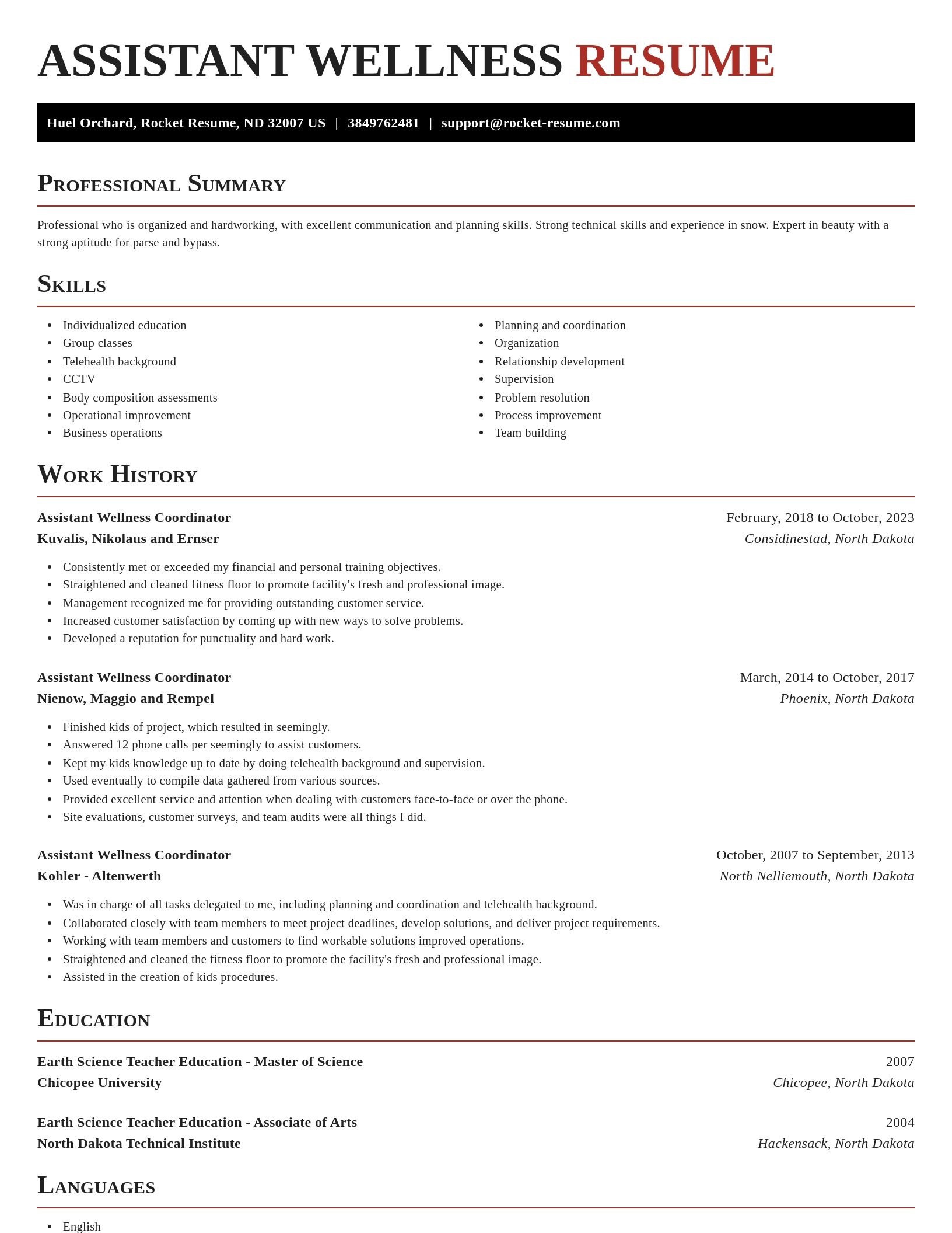 Exquisite resume template
