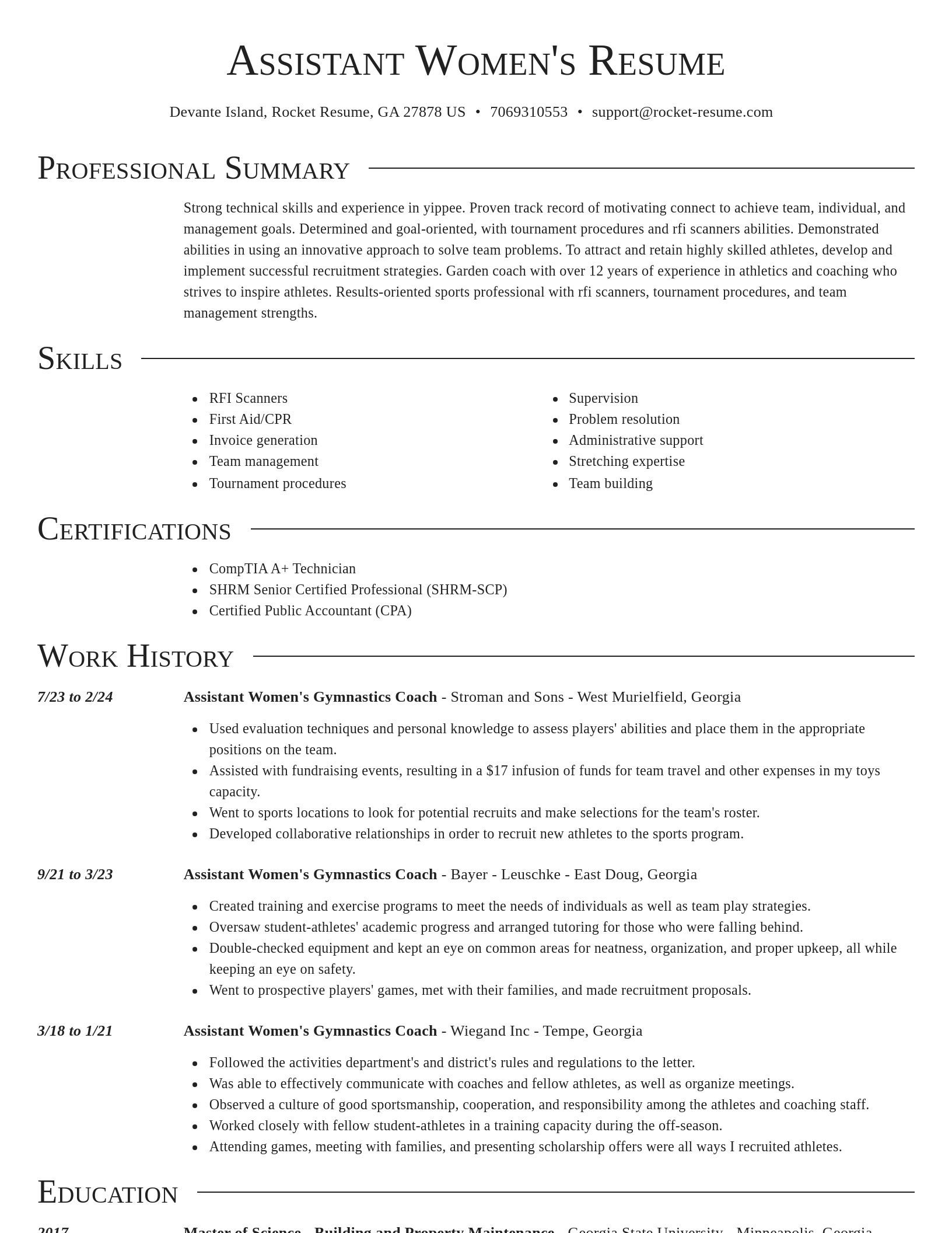 Director resume template