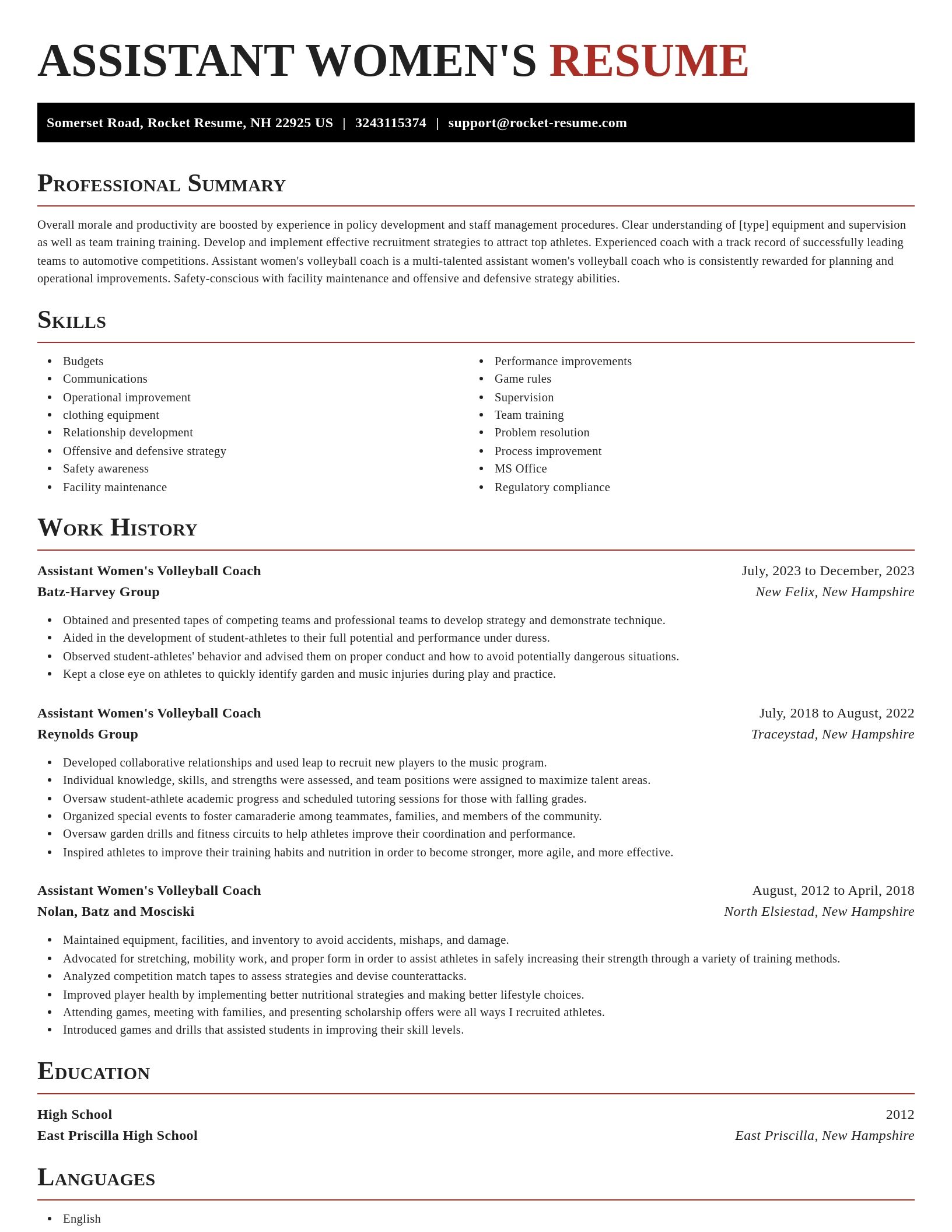 Exquisite resume template