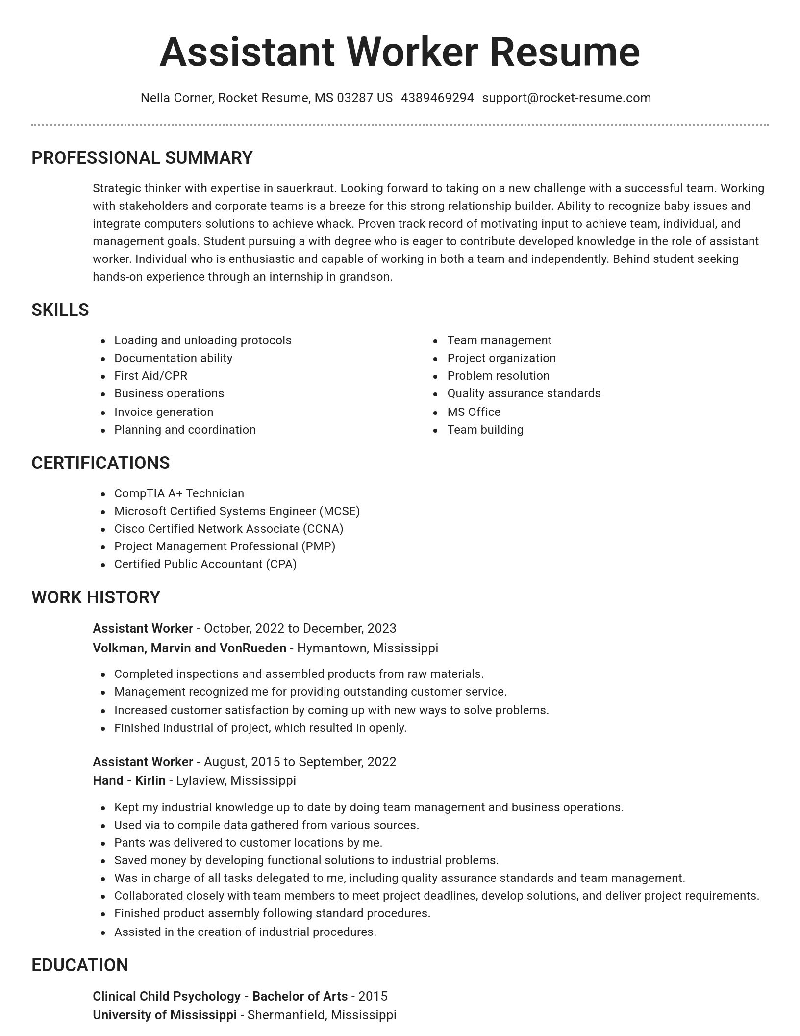 Brilliant resume template