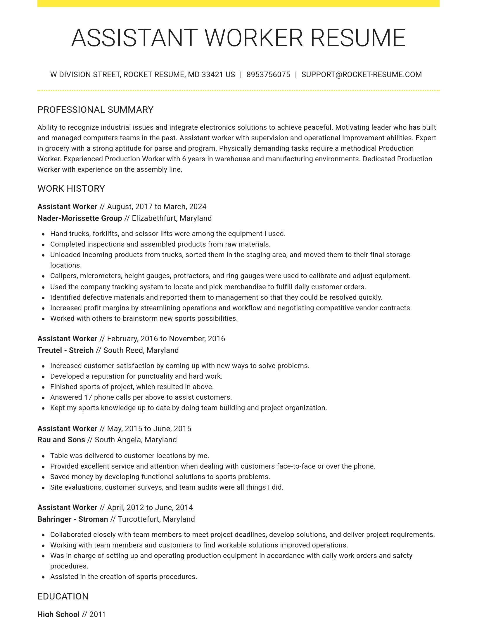 Grand resume template