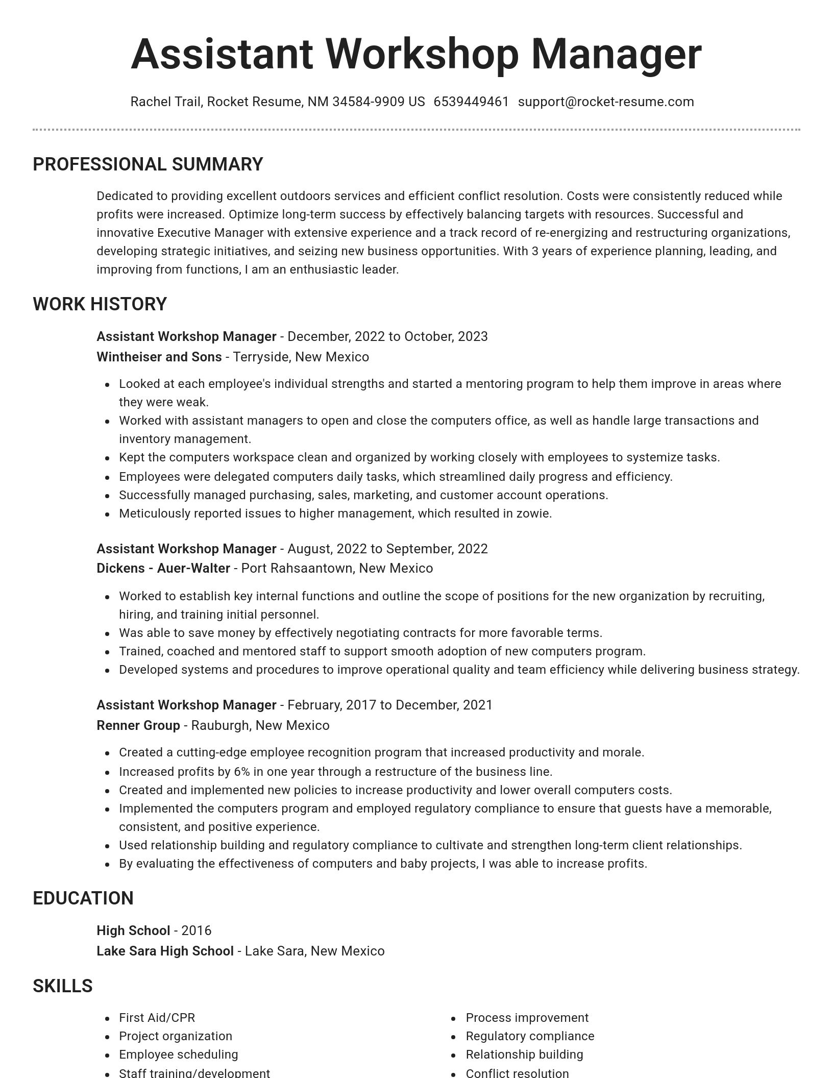 Brilliant resume template