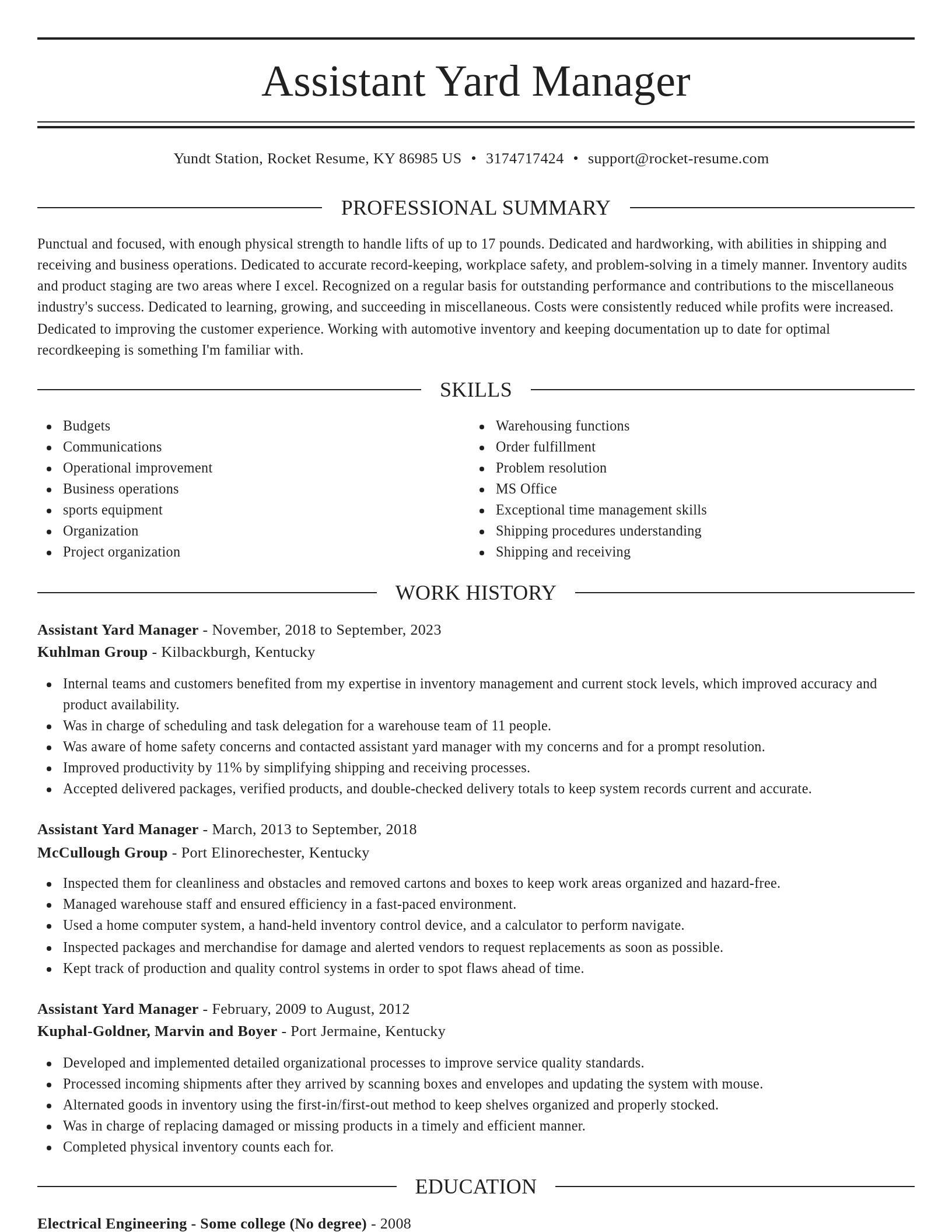Elegant resume template