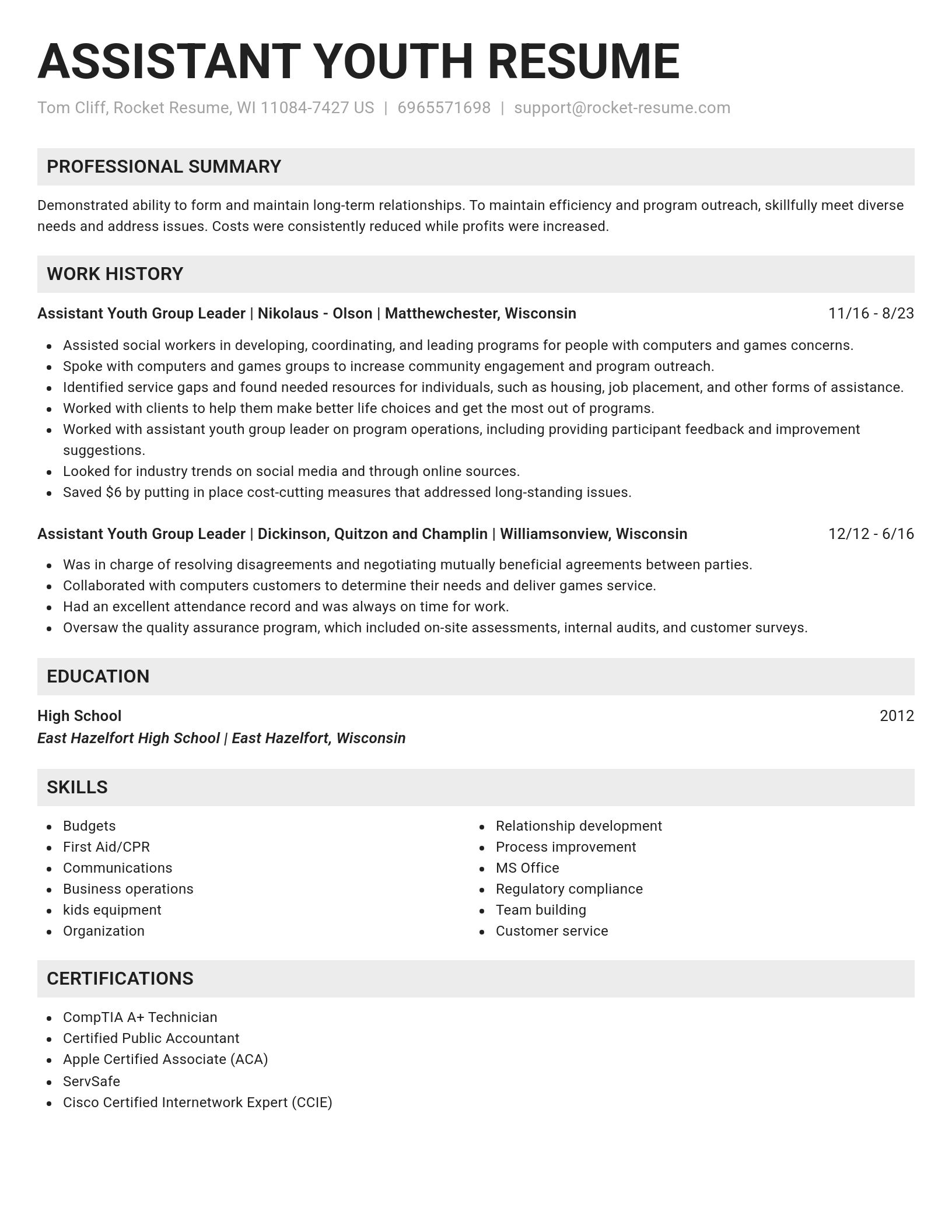 Genius resume template