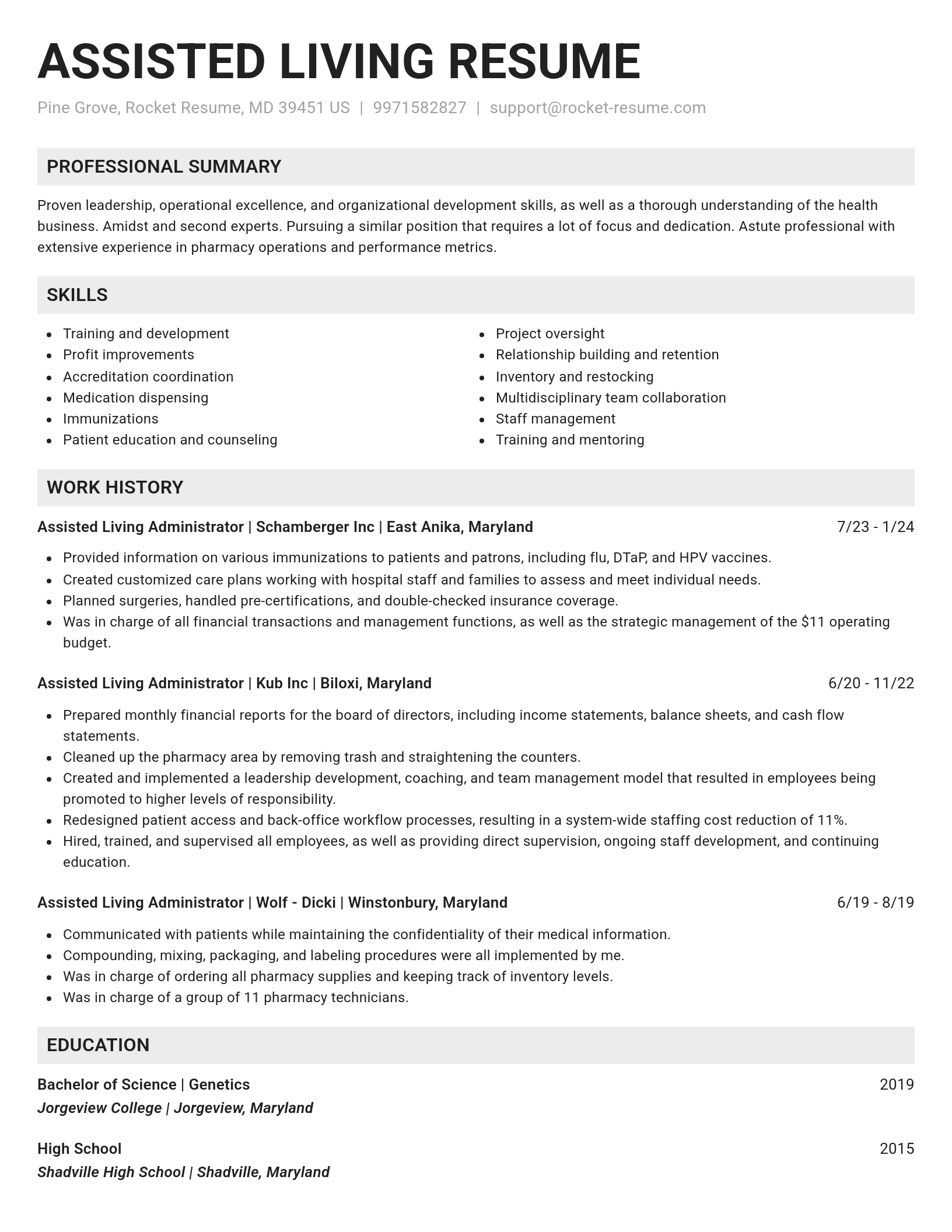 Genius resume template