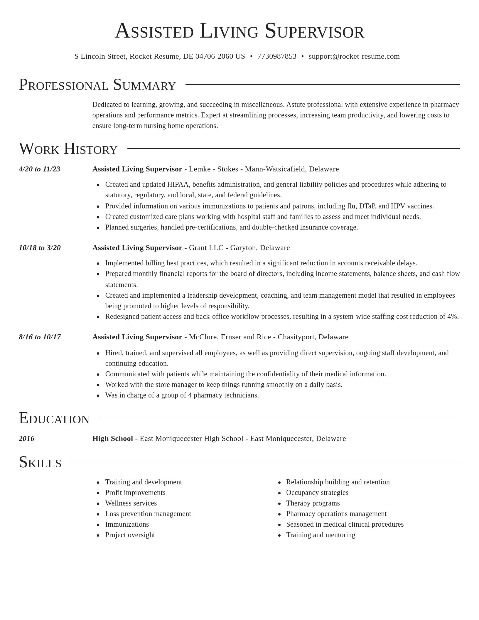 Director resume template
