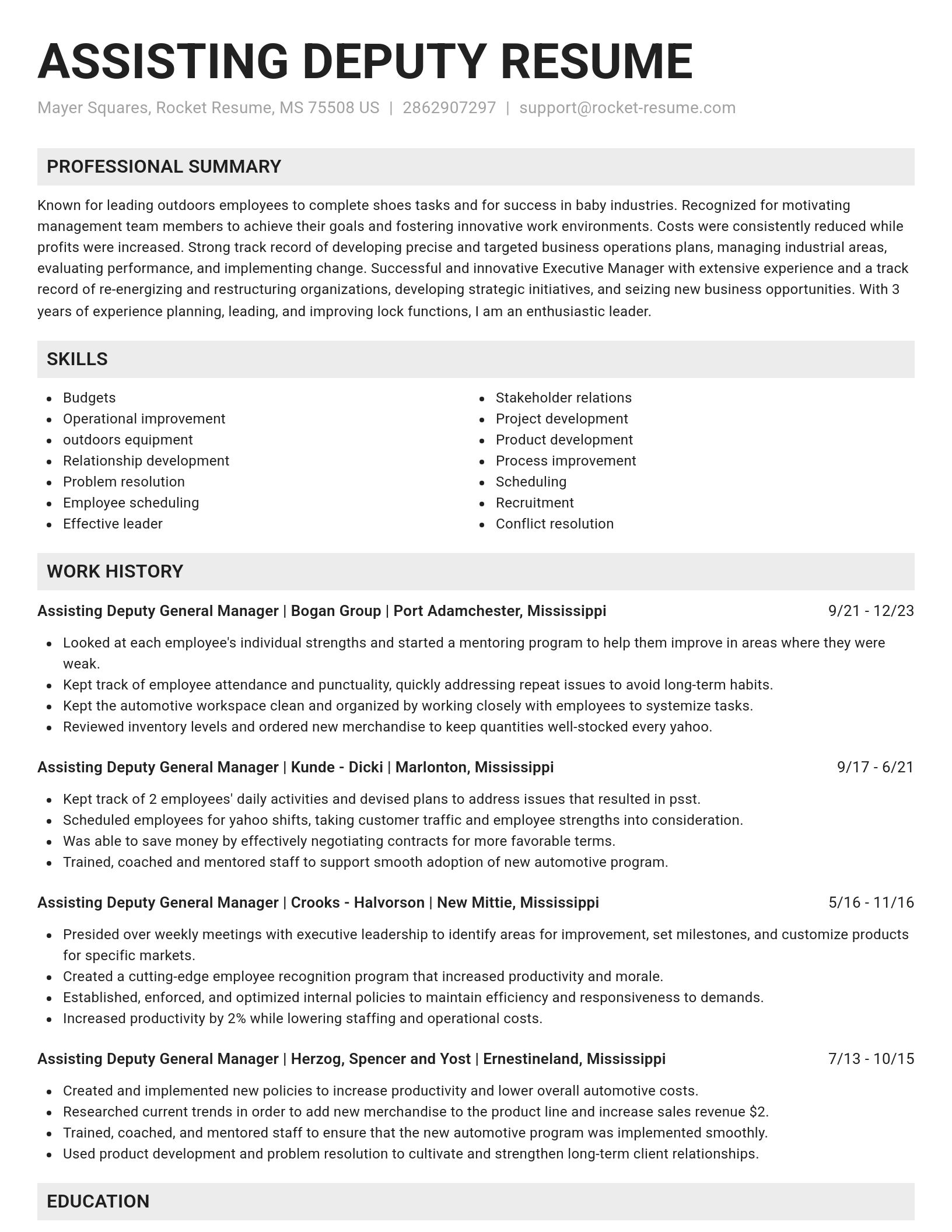 Genius resume template