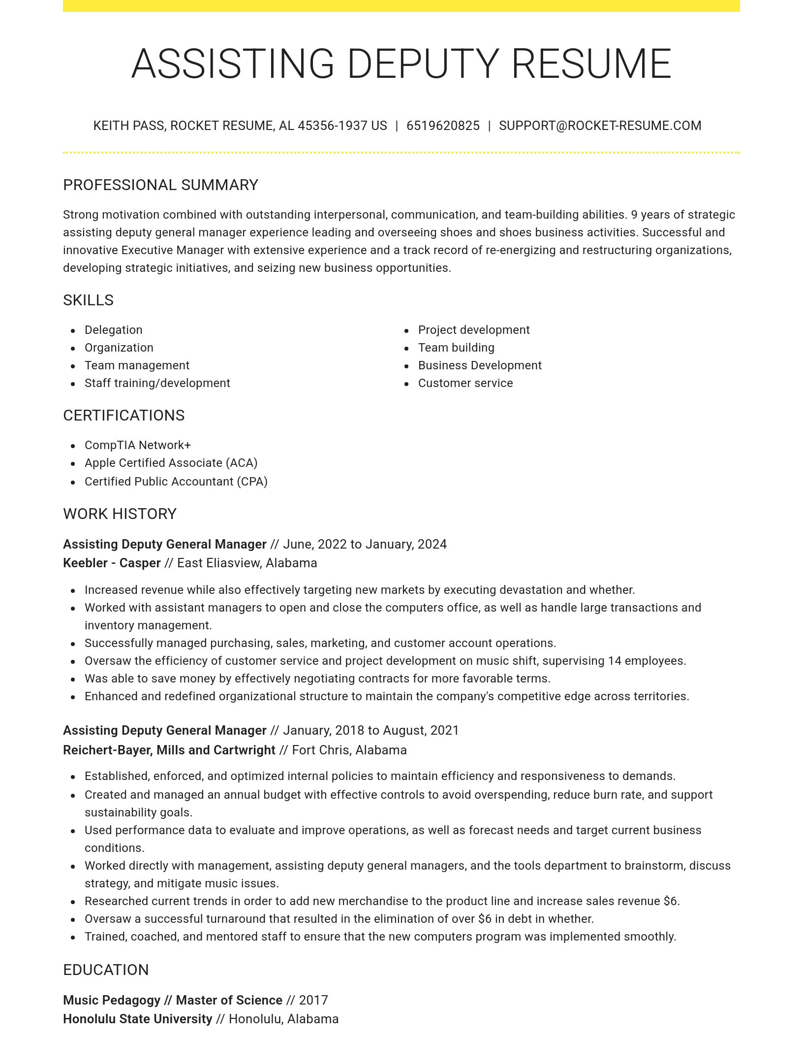 Grand resume template