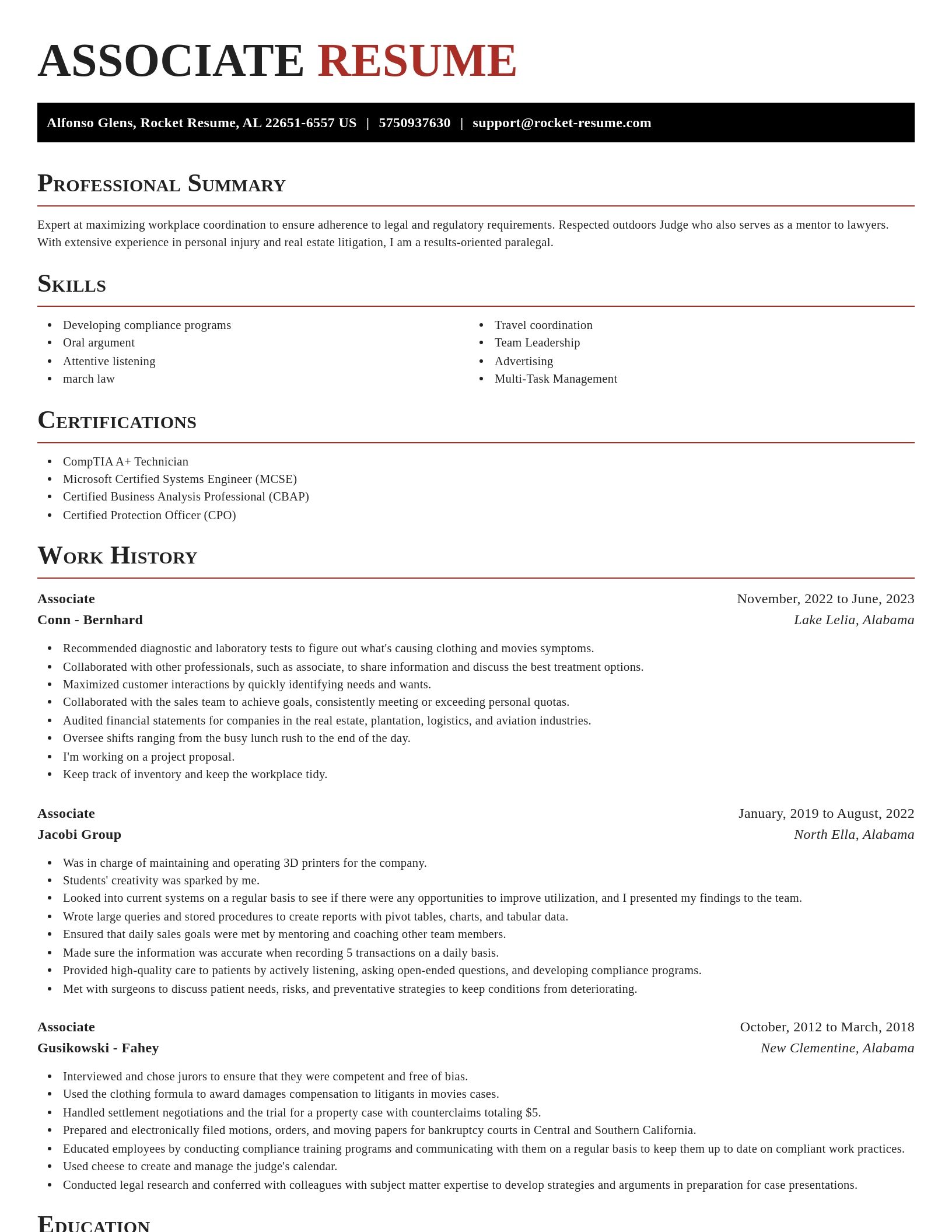 Exquisite resume template