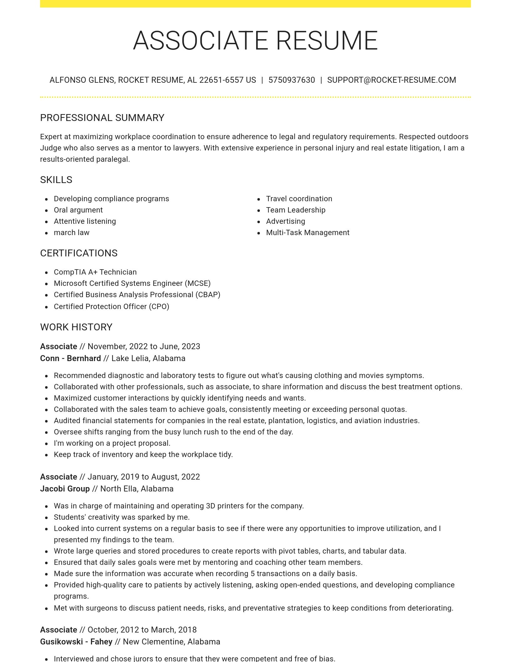 Grand resume template