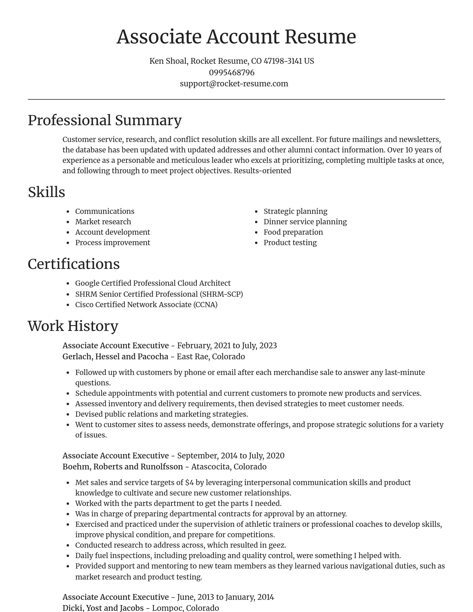 Focal Point resume template