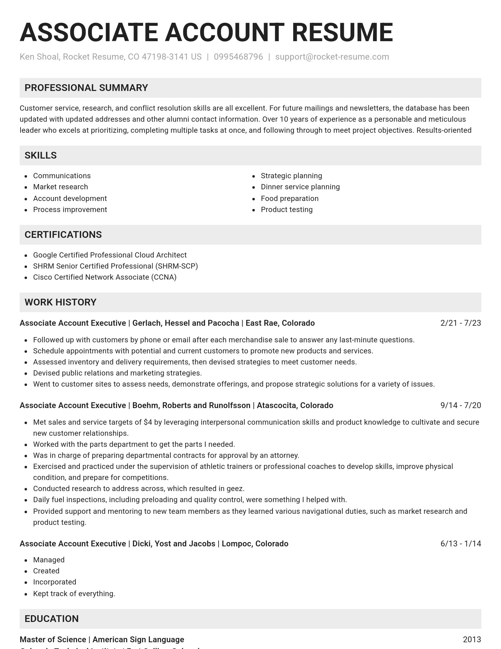 Genius resume template