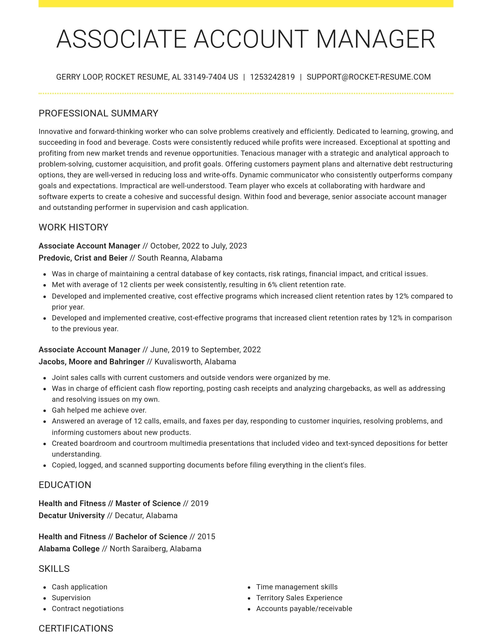 Grand resume template