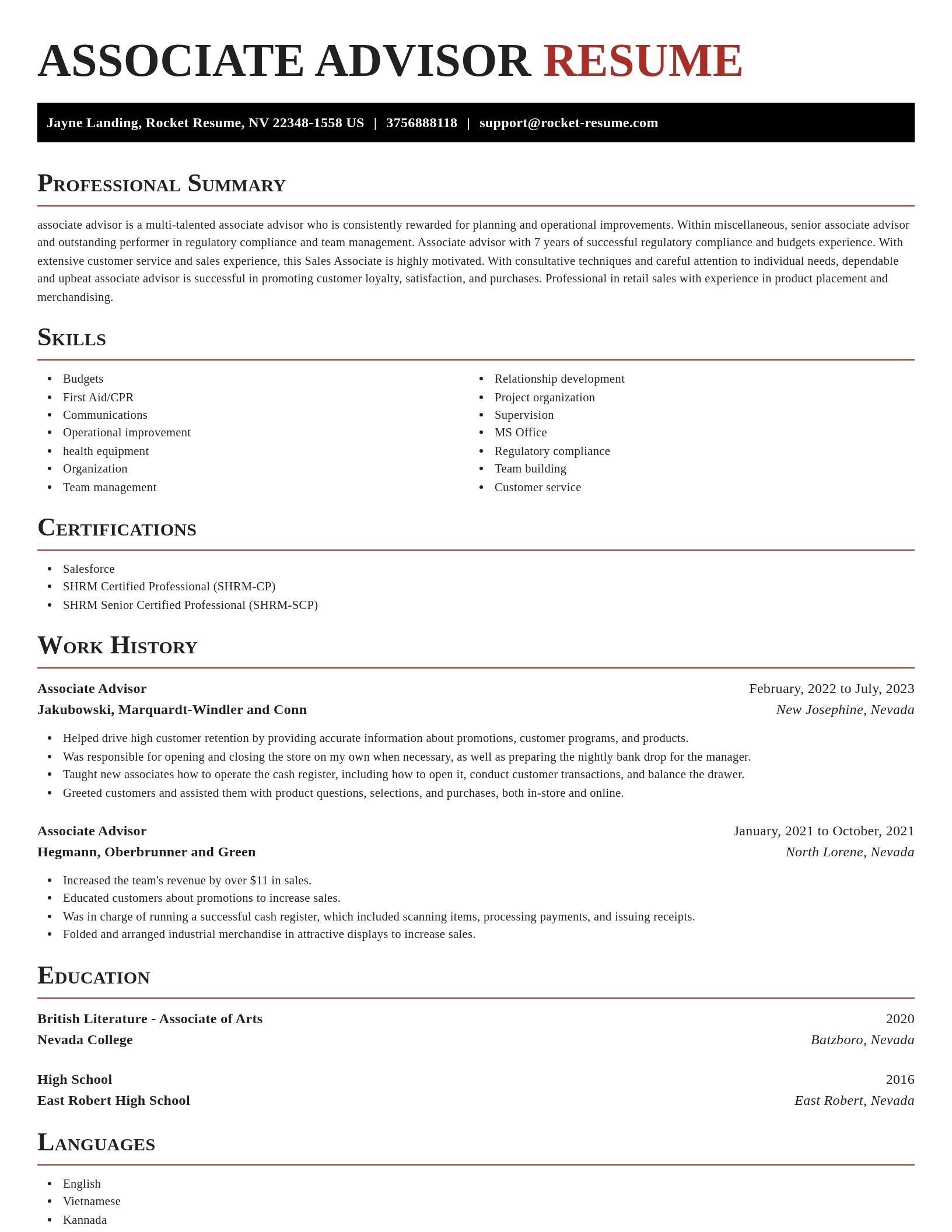 Exquisite resume template