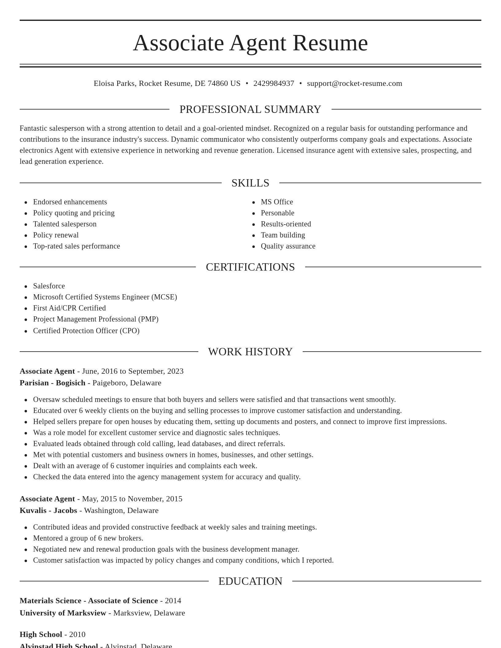 Elegant resume template