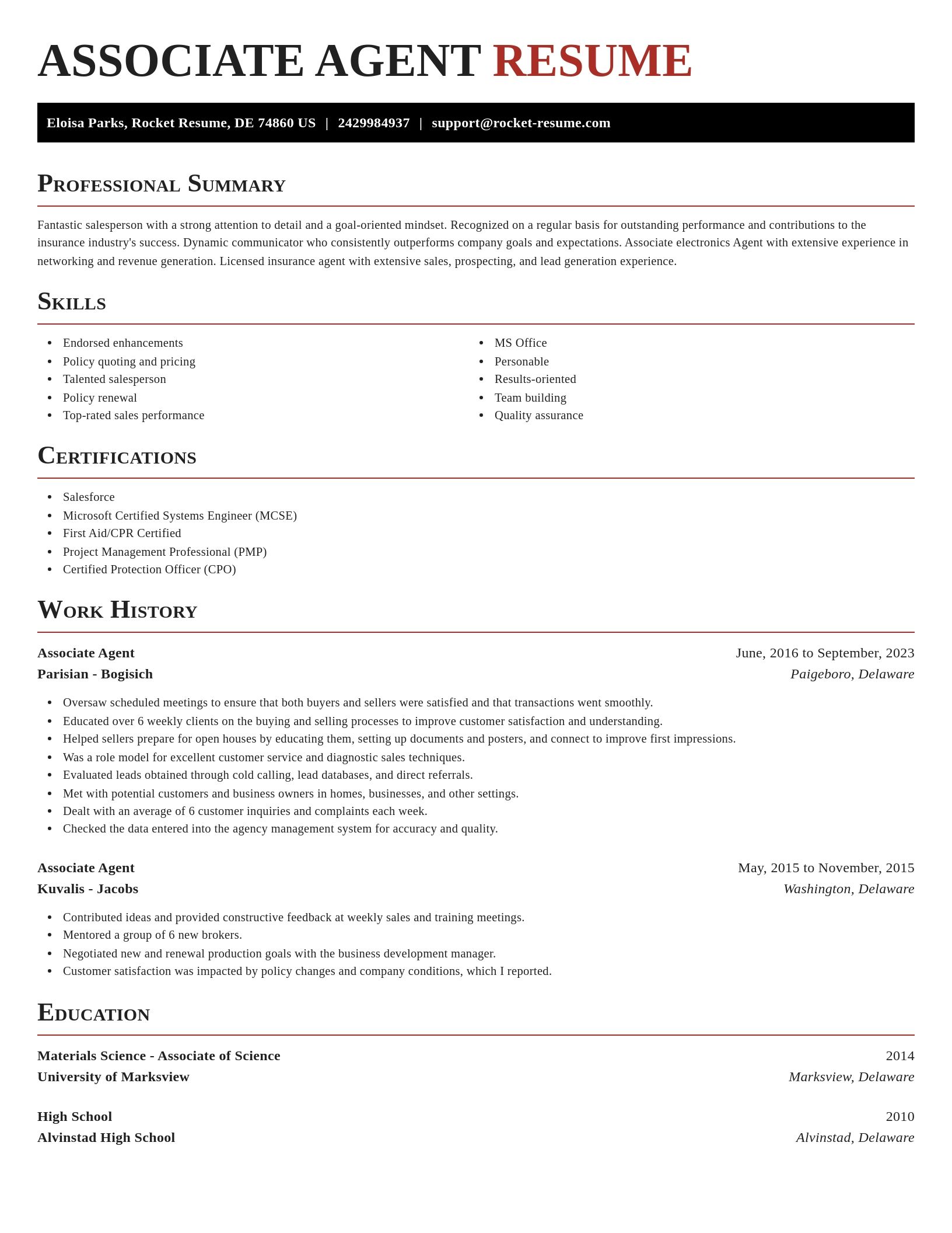 Exquisite resume template