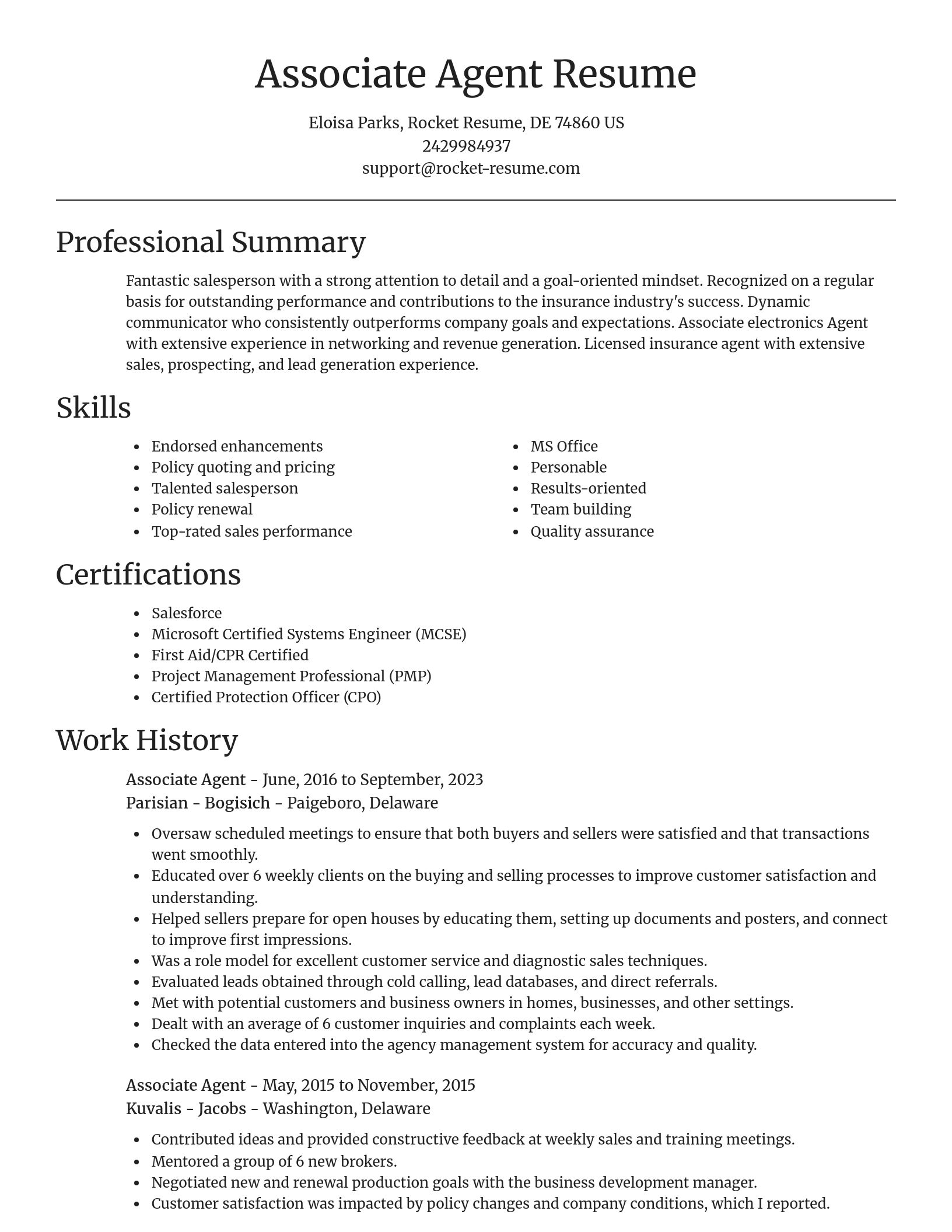 Focal Point resume template