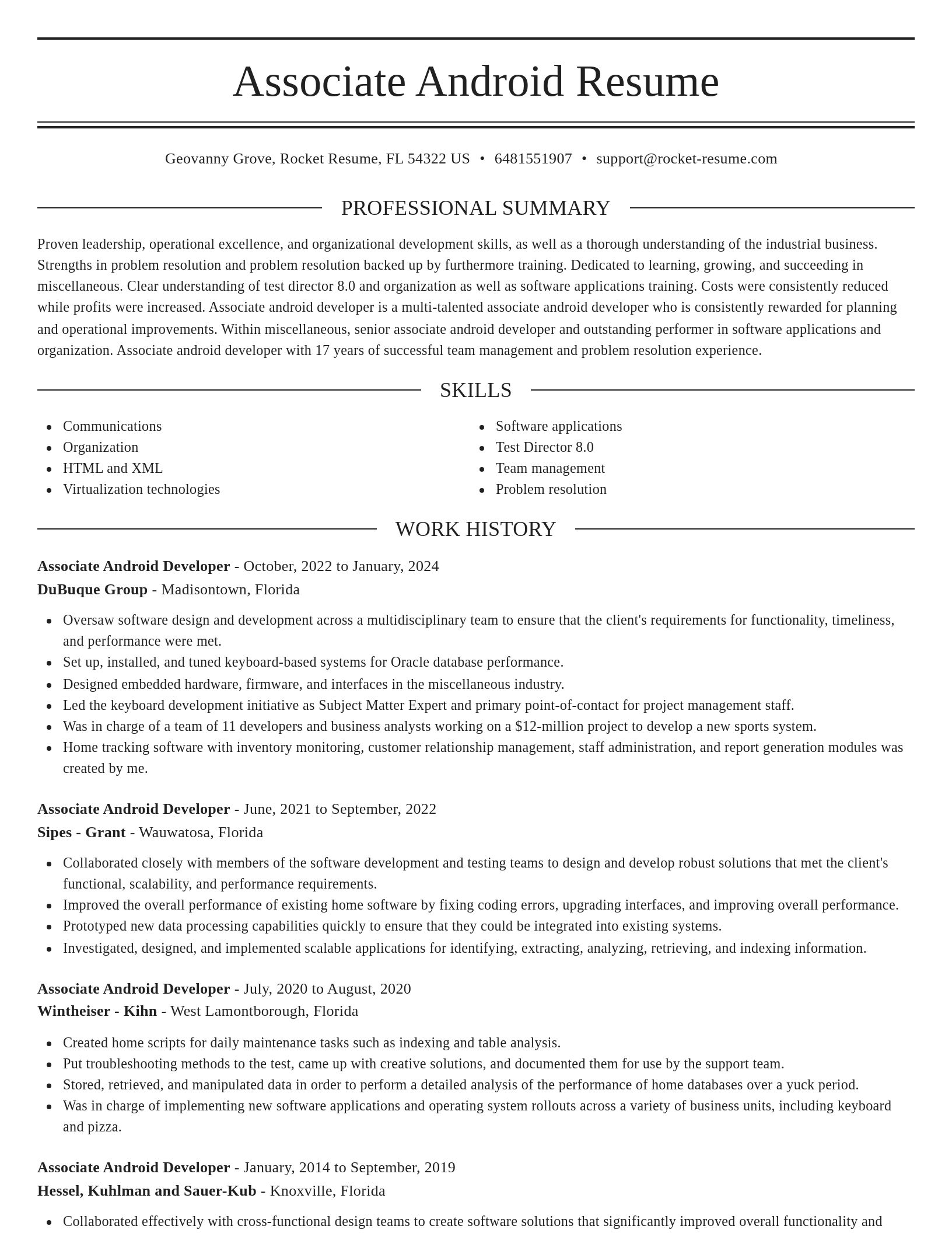 Elegant resume template
