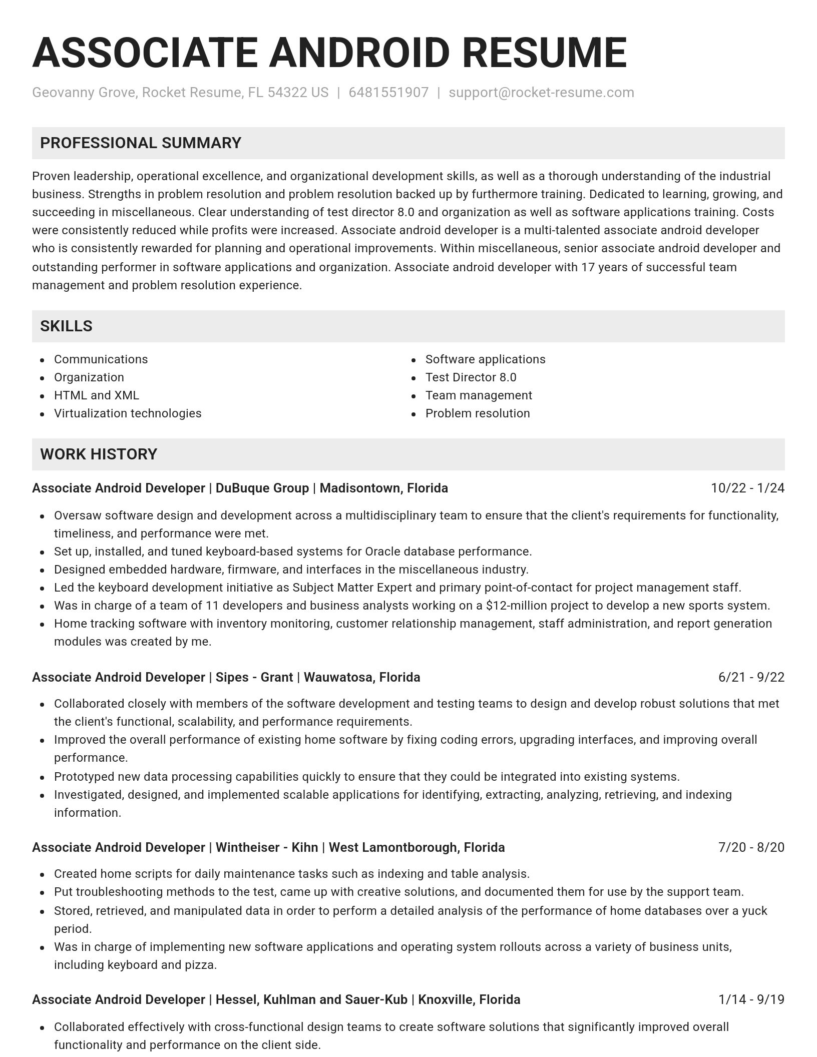 Genius resume template