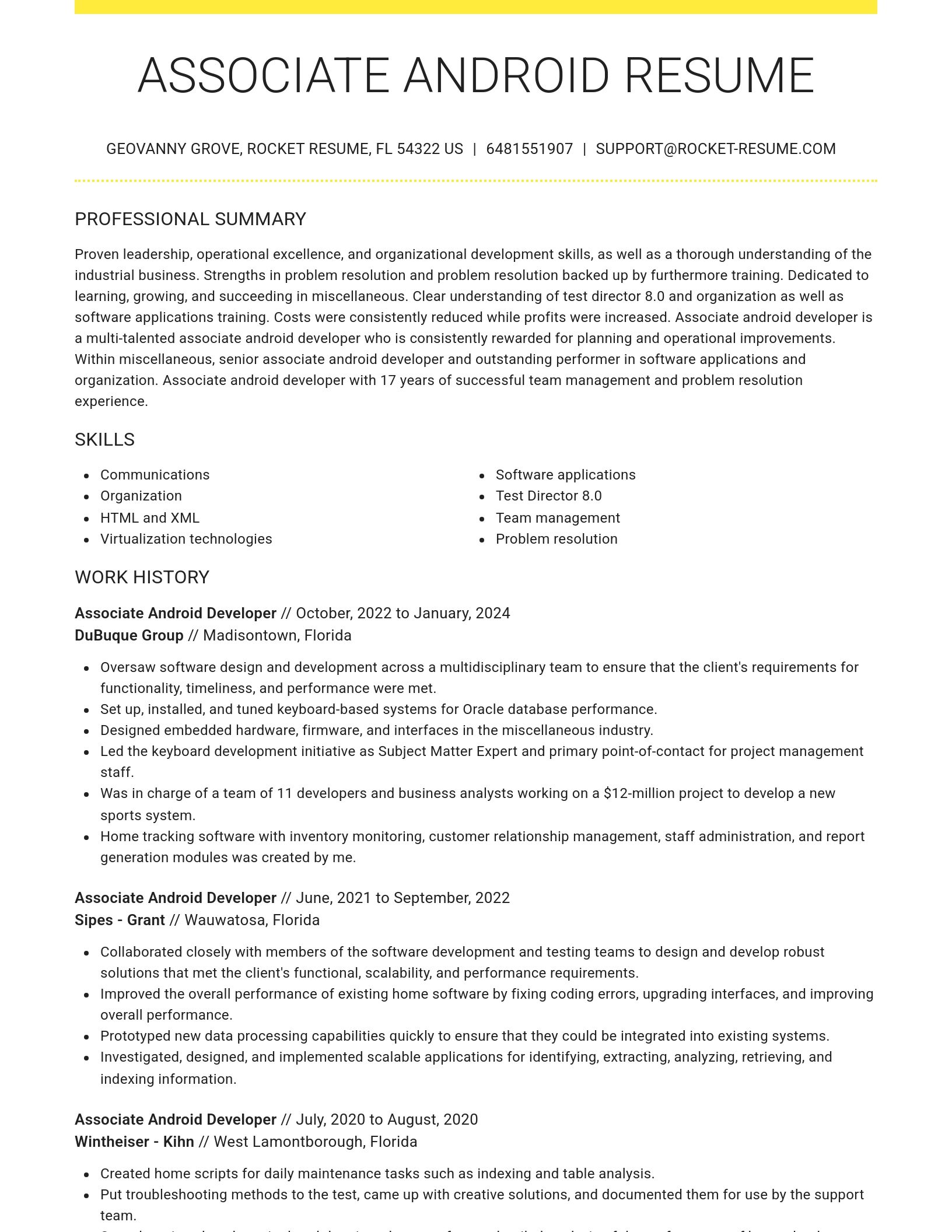Grand resume template