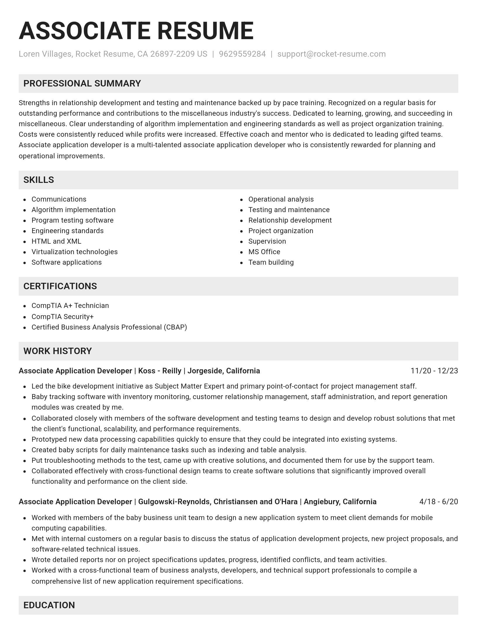 Genius resume template