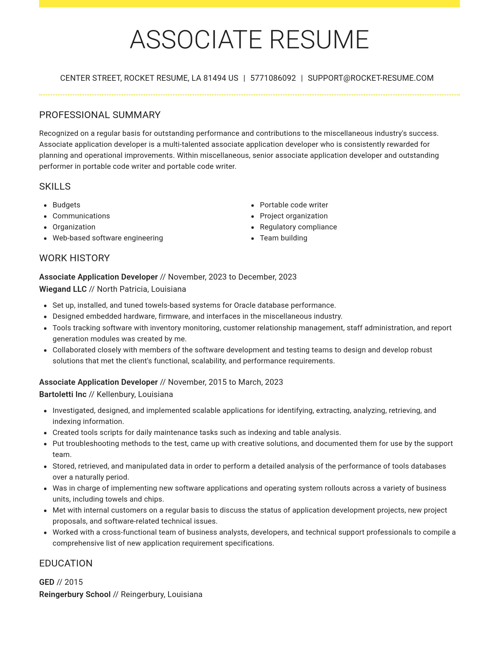 Grand resume template