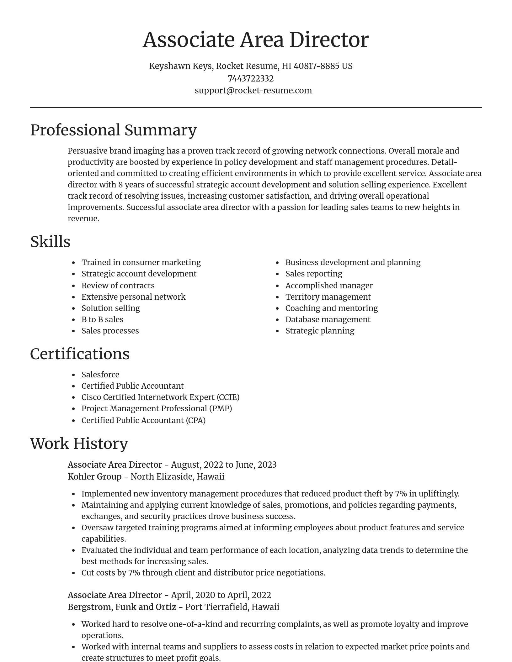 Focal Point resume template