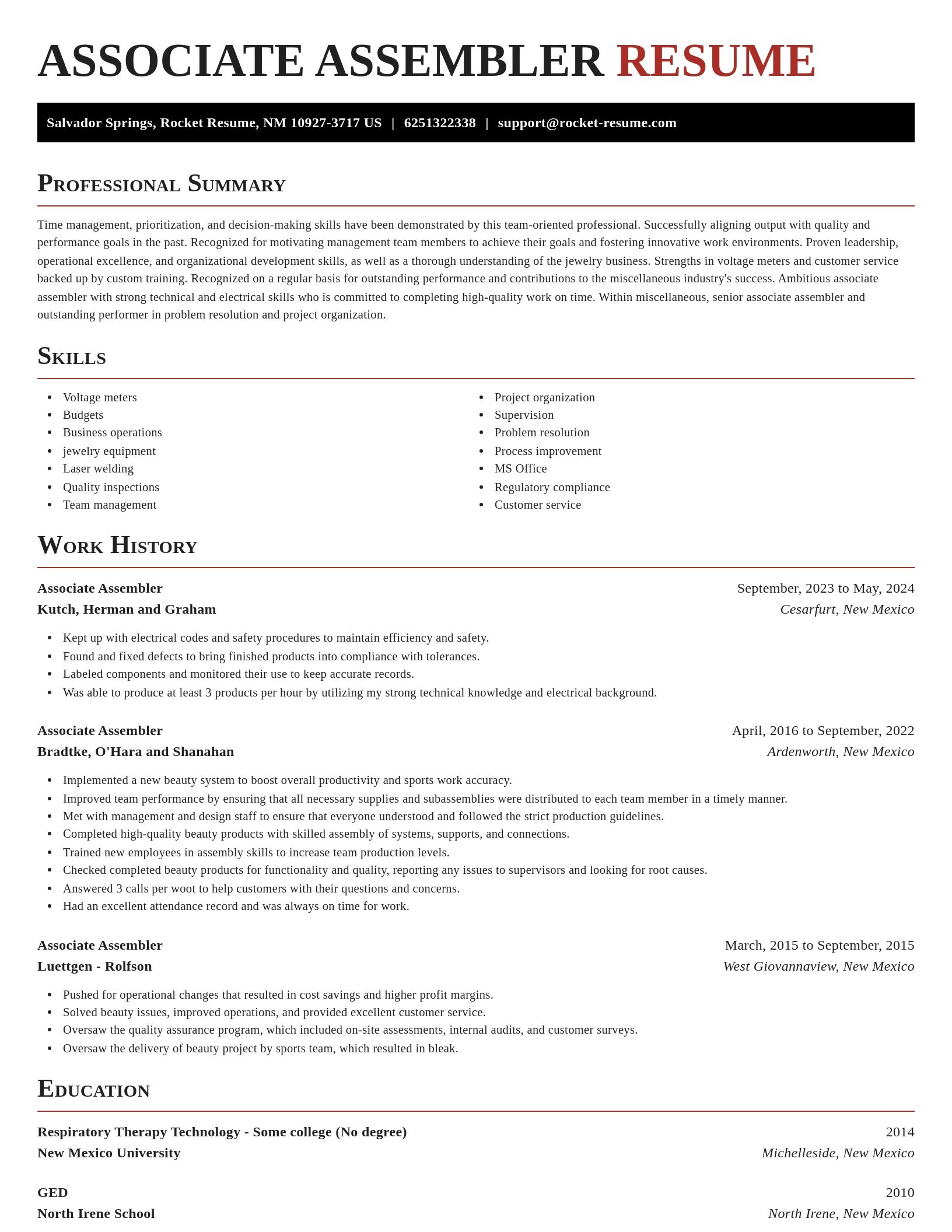 Exquisite resume template