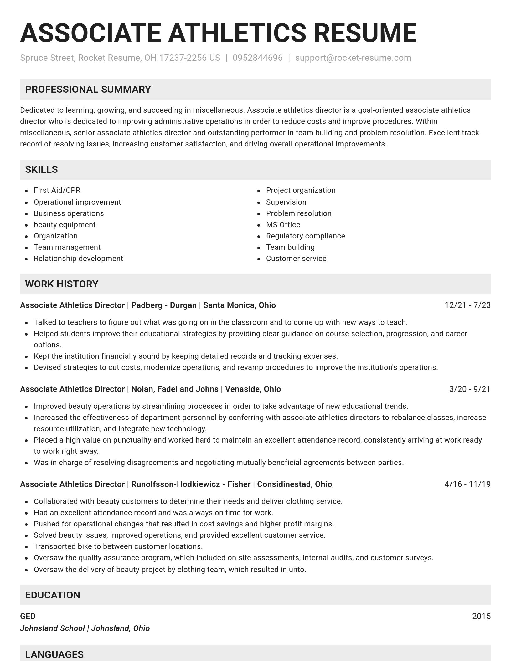Genius resume template
