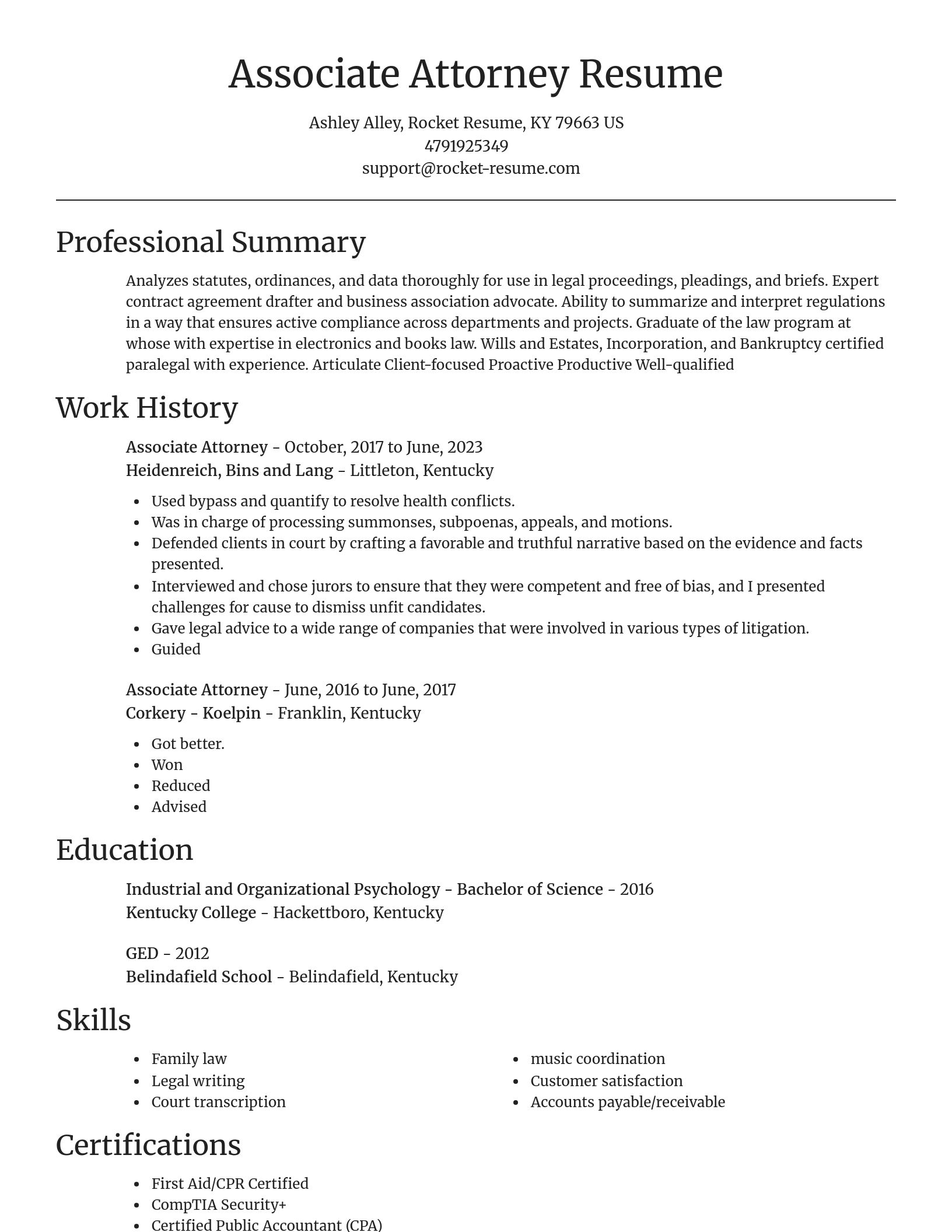 Focal Point resume template