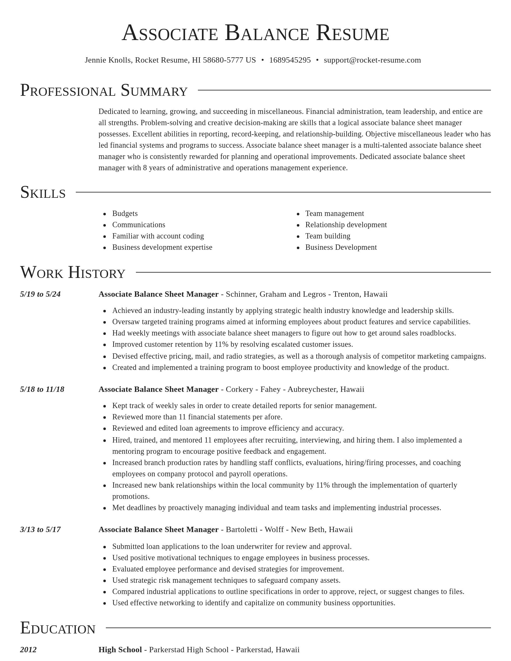 Director resume template