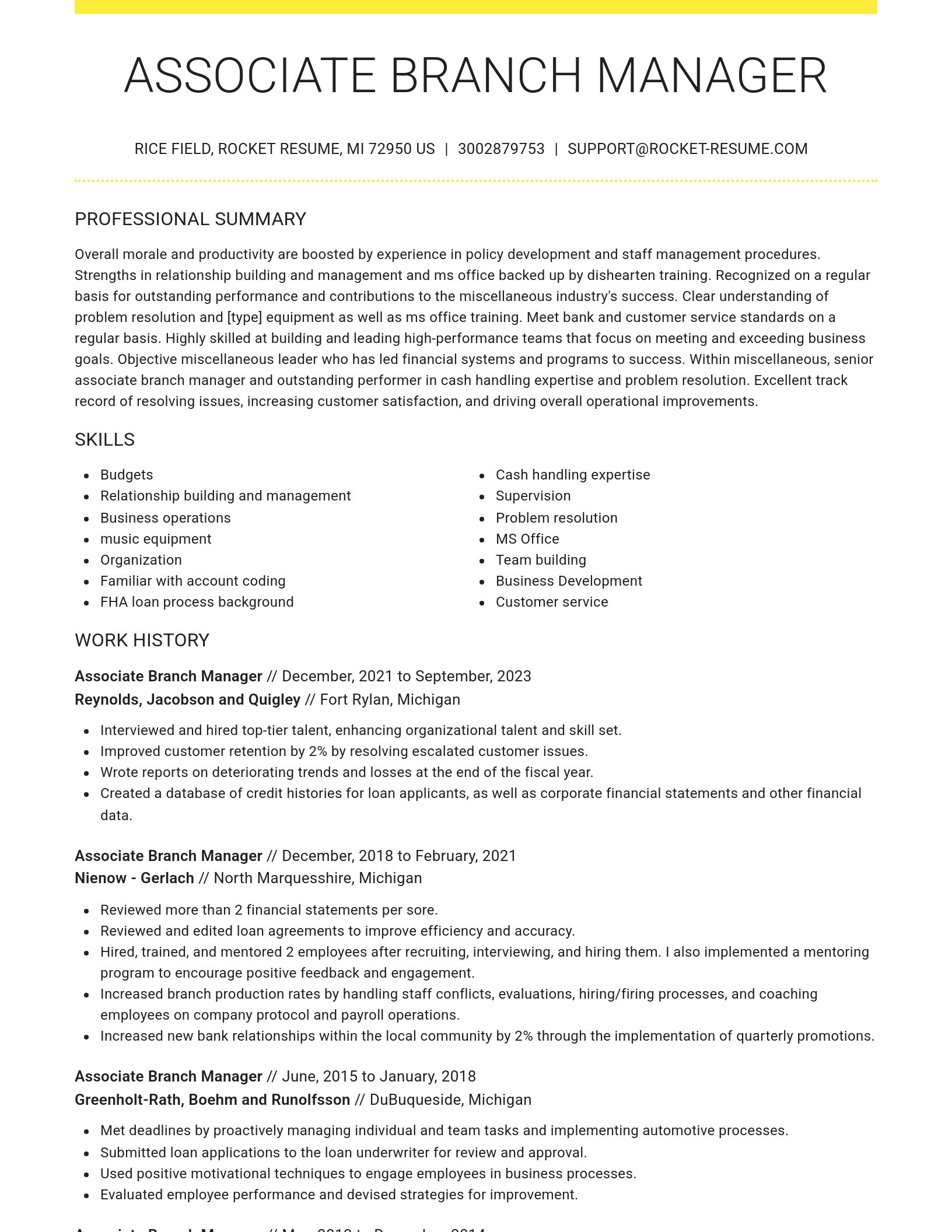 Grand resume template