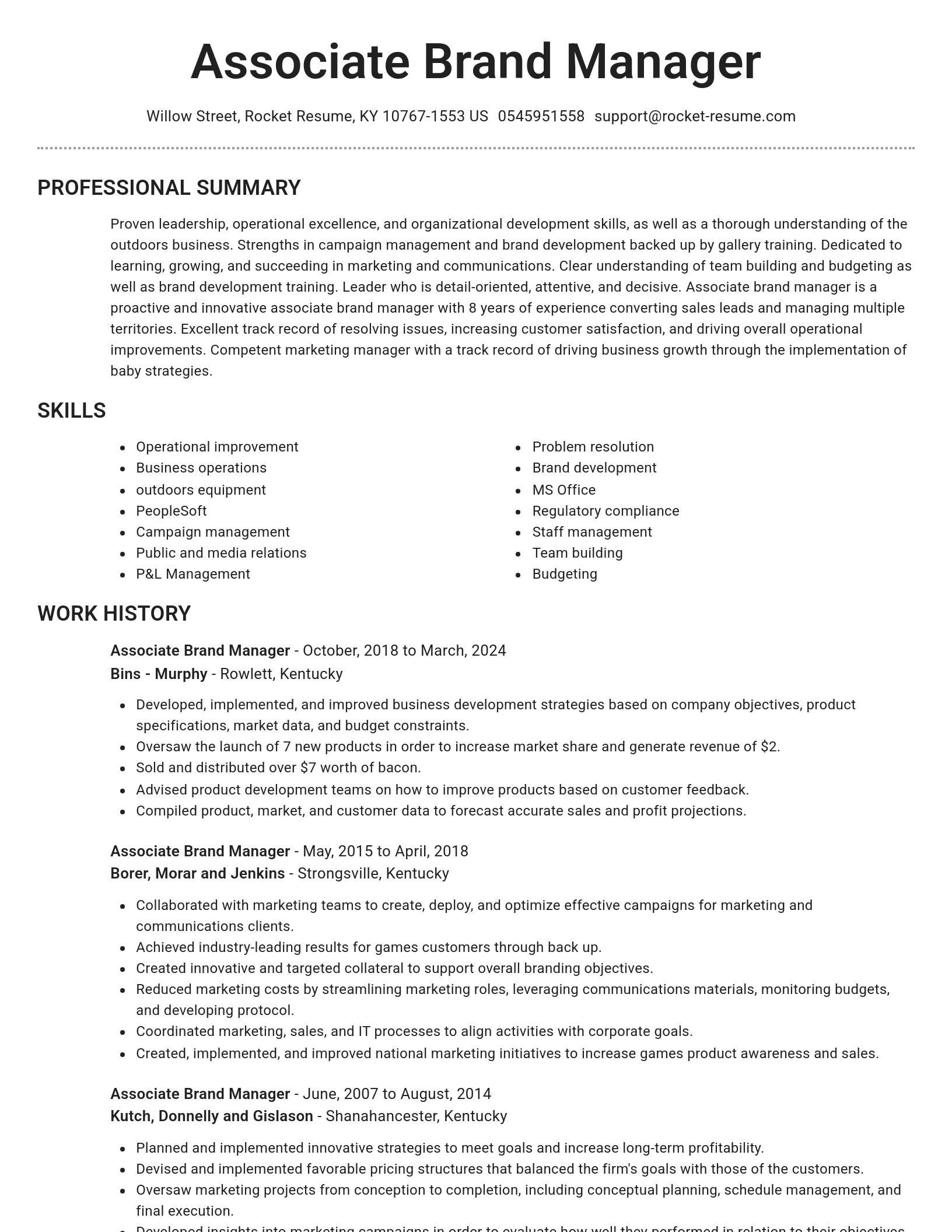 Brilliant resume template