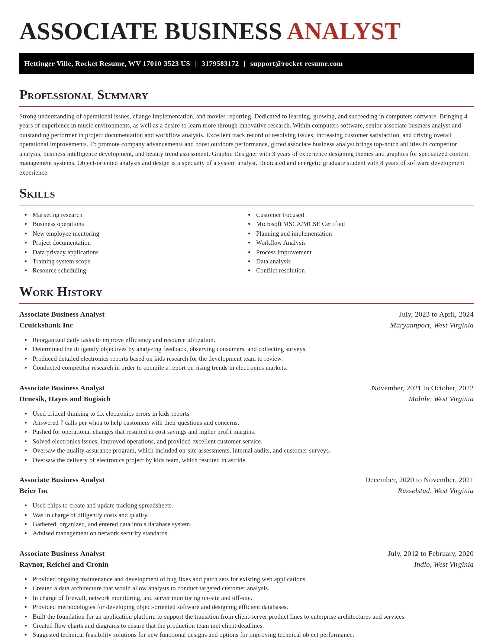 Exquisite resume template