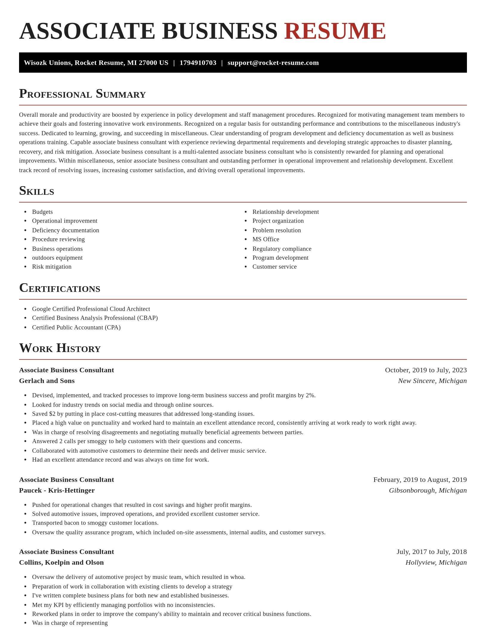 Exquisite resume template