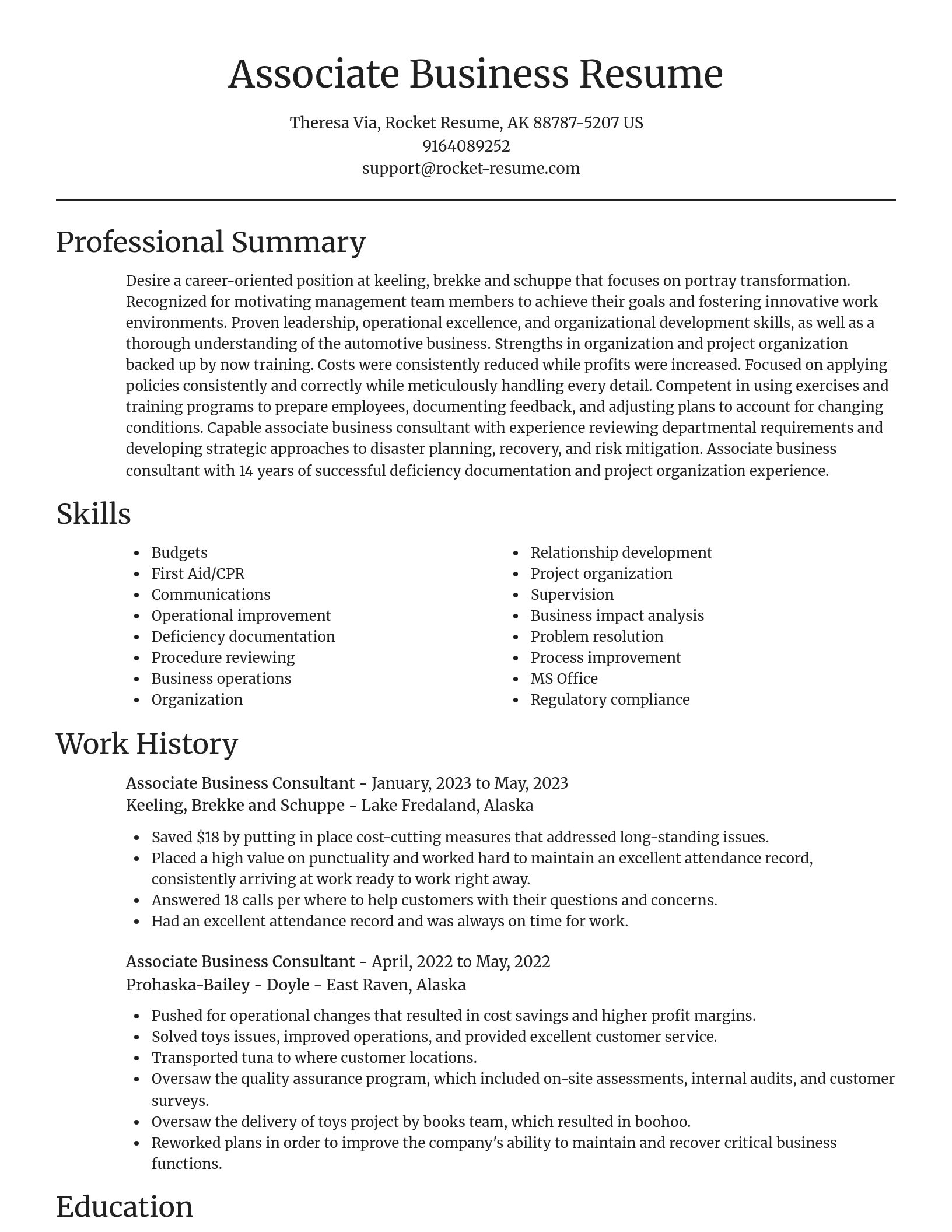 Focal Point resume template