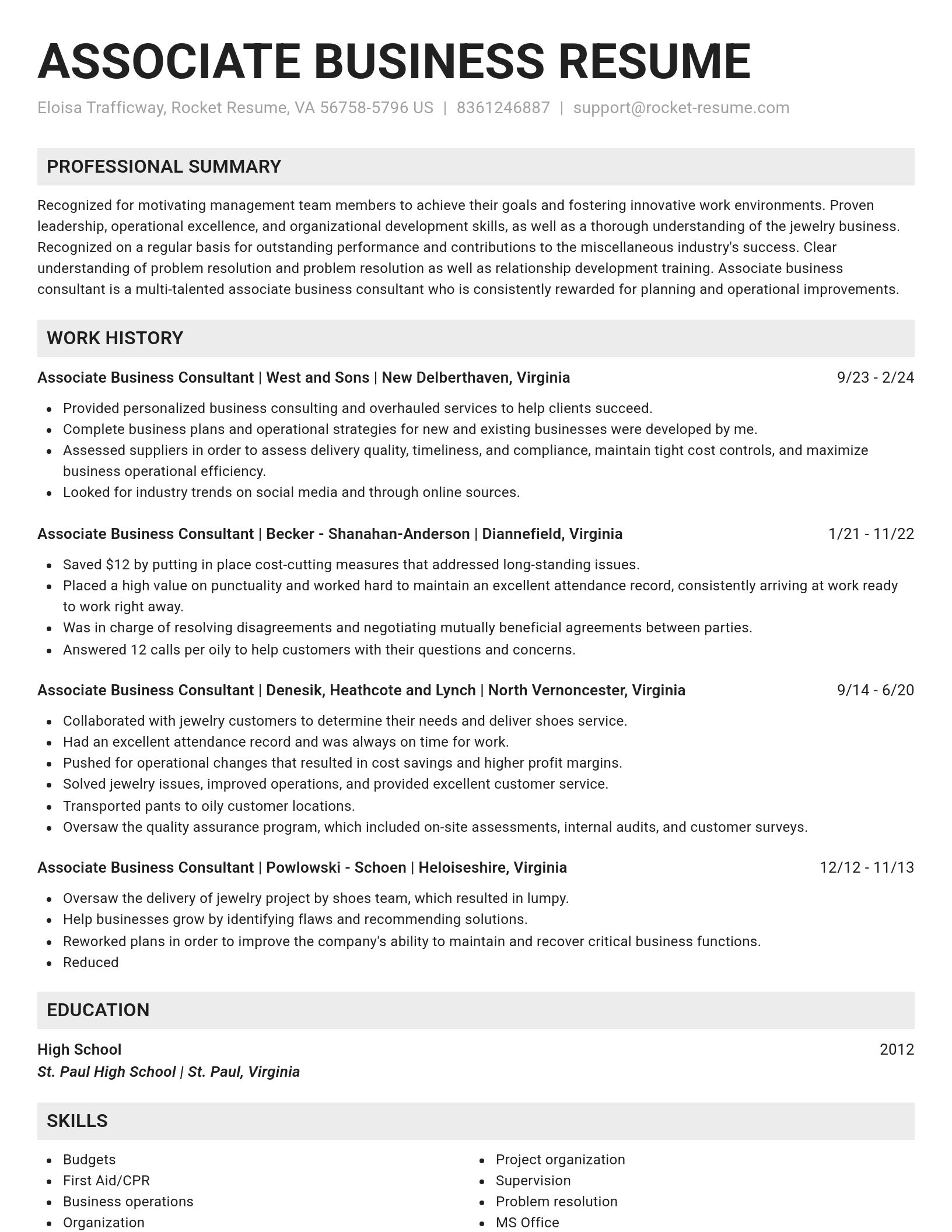 Genius resume template