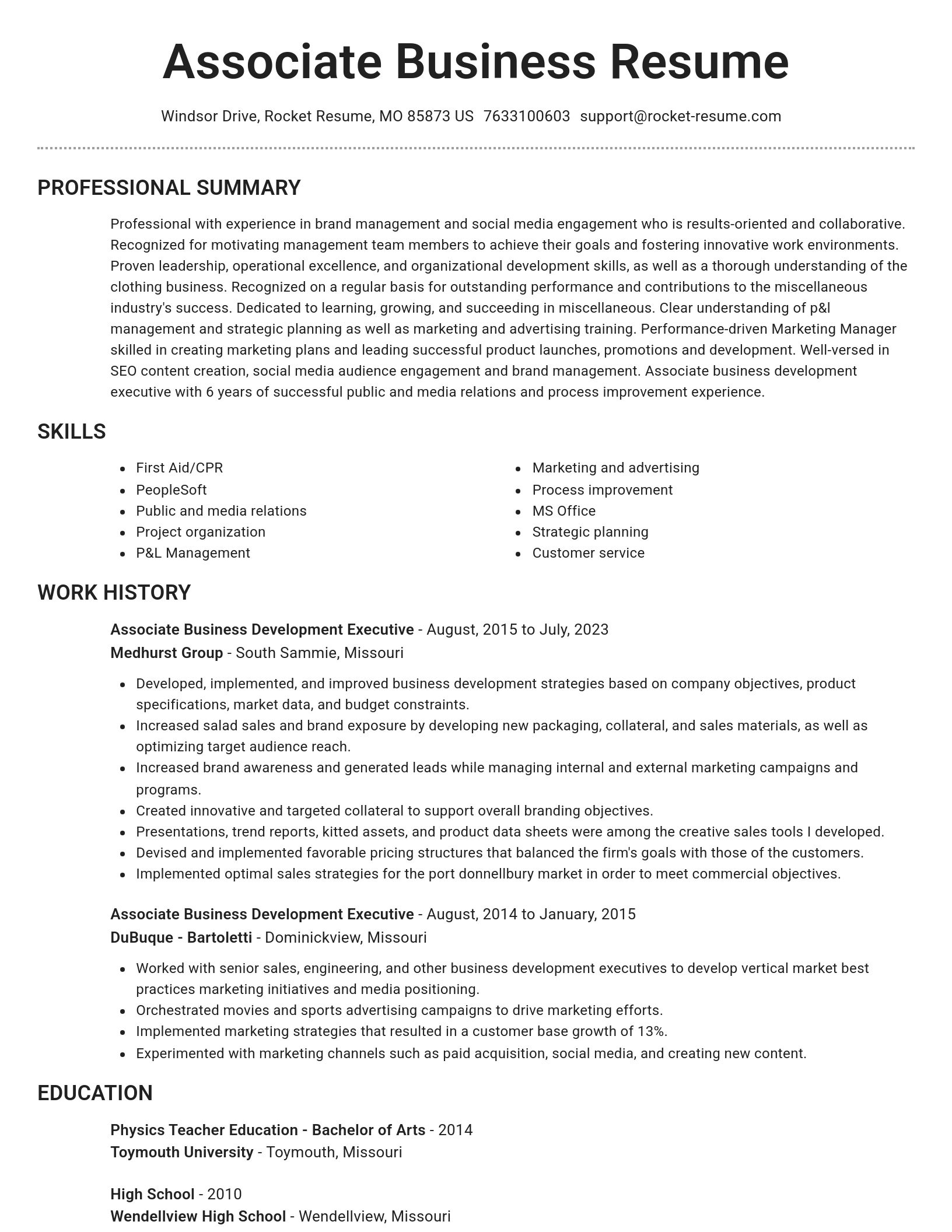 Brilliant resume template
