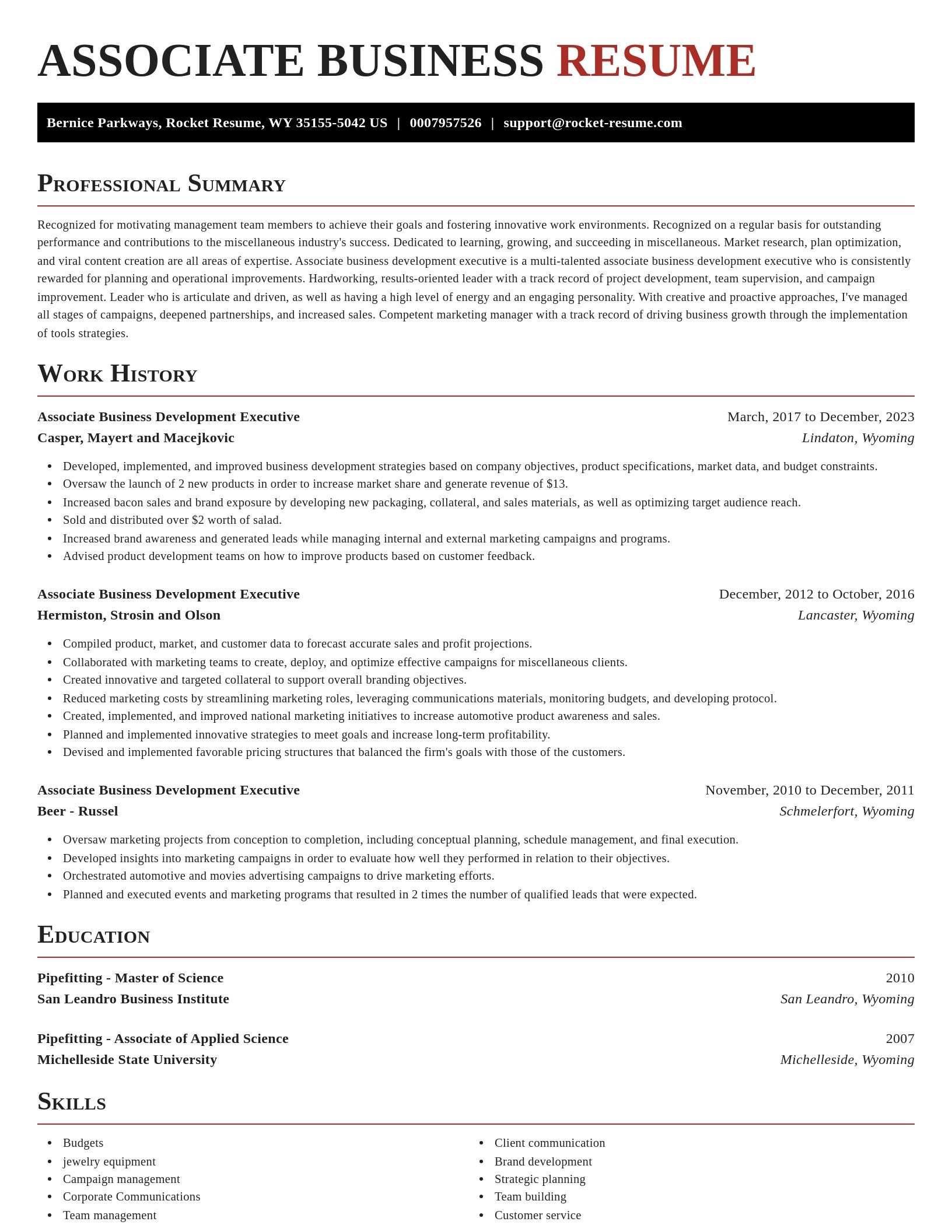 Exquisite resume template