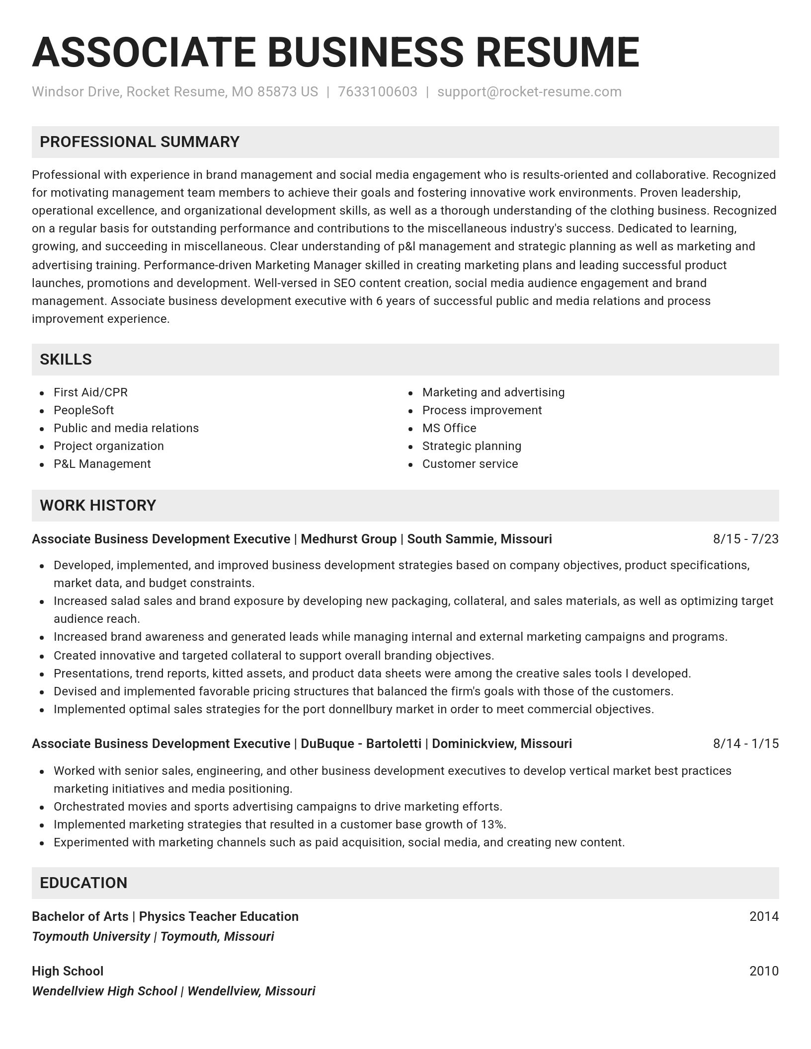 Genius resume template