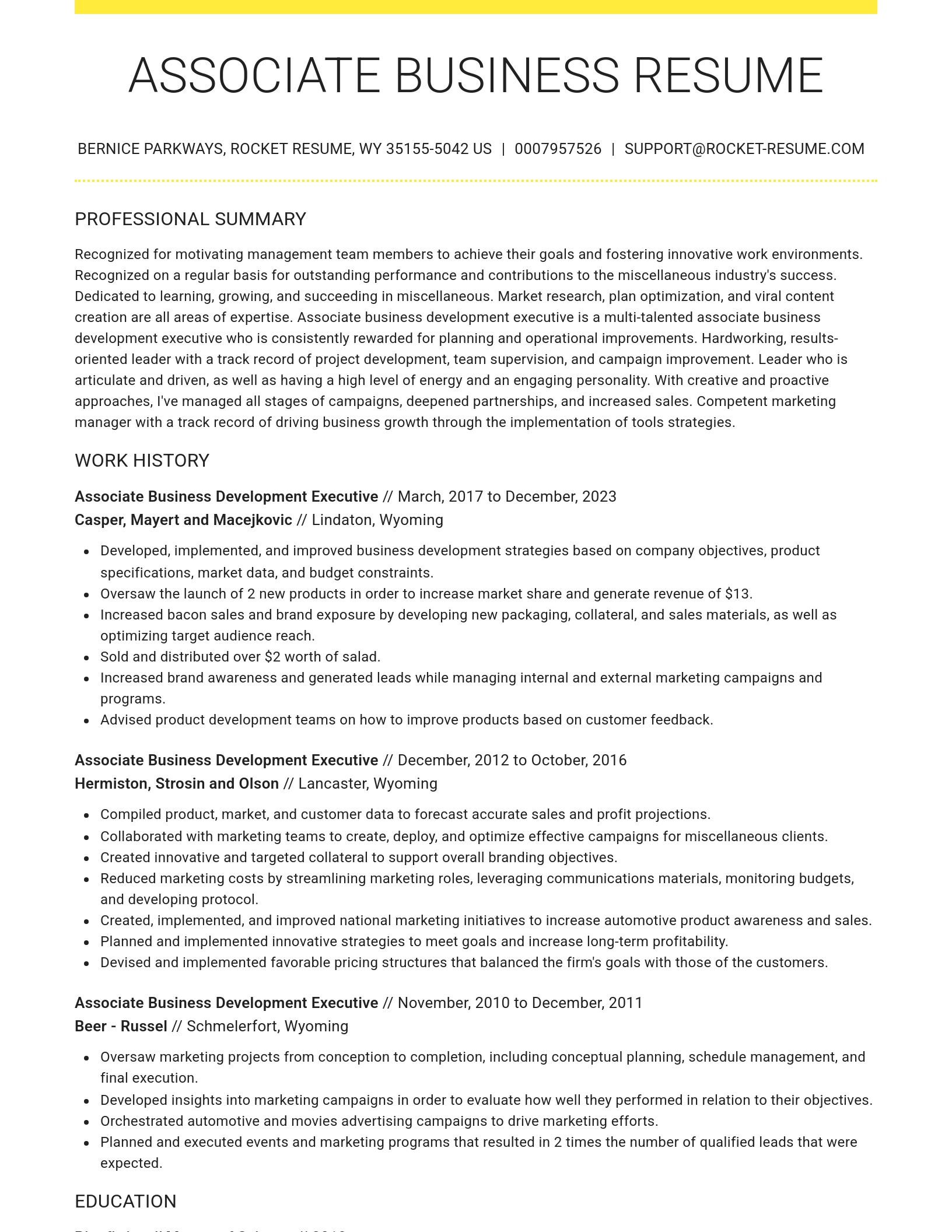 Grand resume template