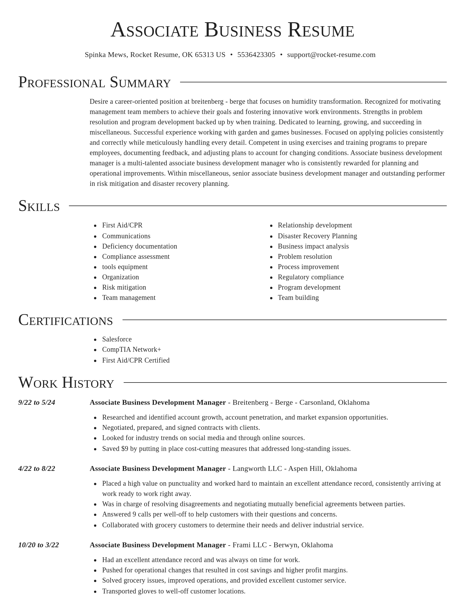 Director resume template