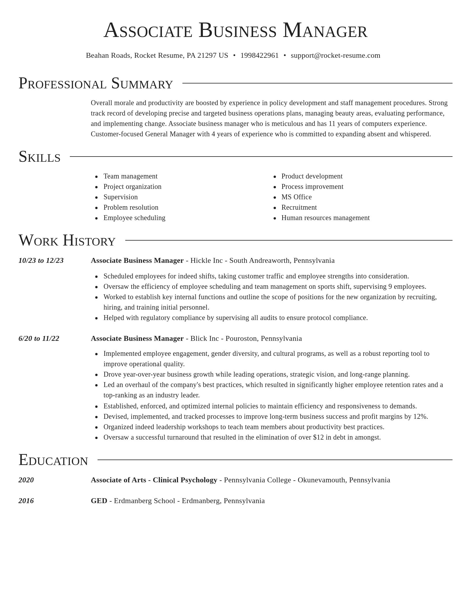 Director resume template